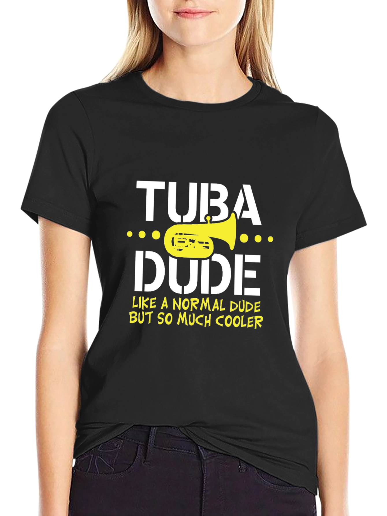 Tuba Dude Graphic Tee - Musicians Humor T-Shirt