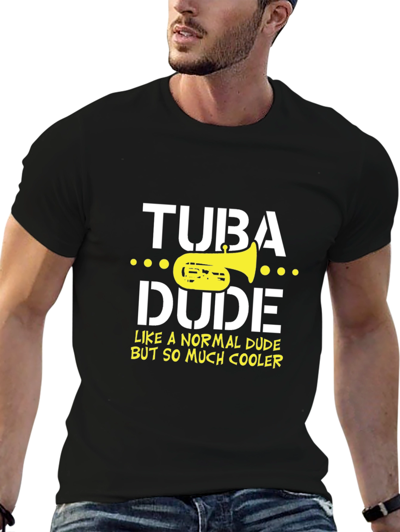 Tuba Dude Graphic Tee - Musicians Humor T-Shirt