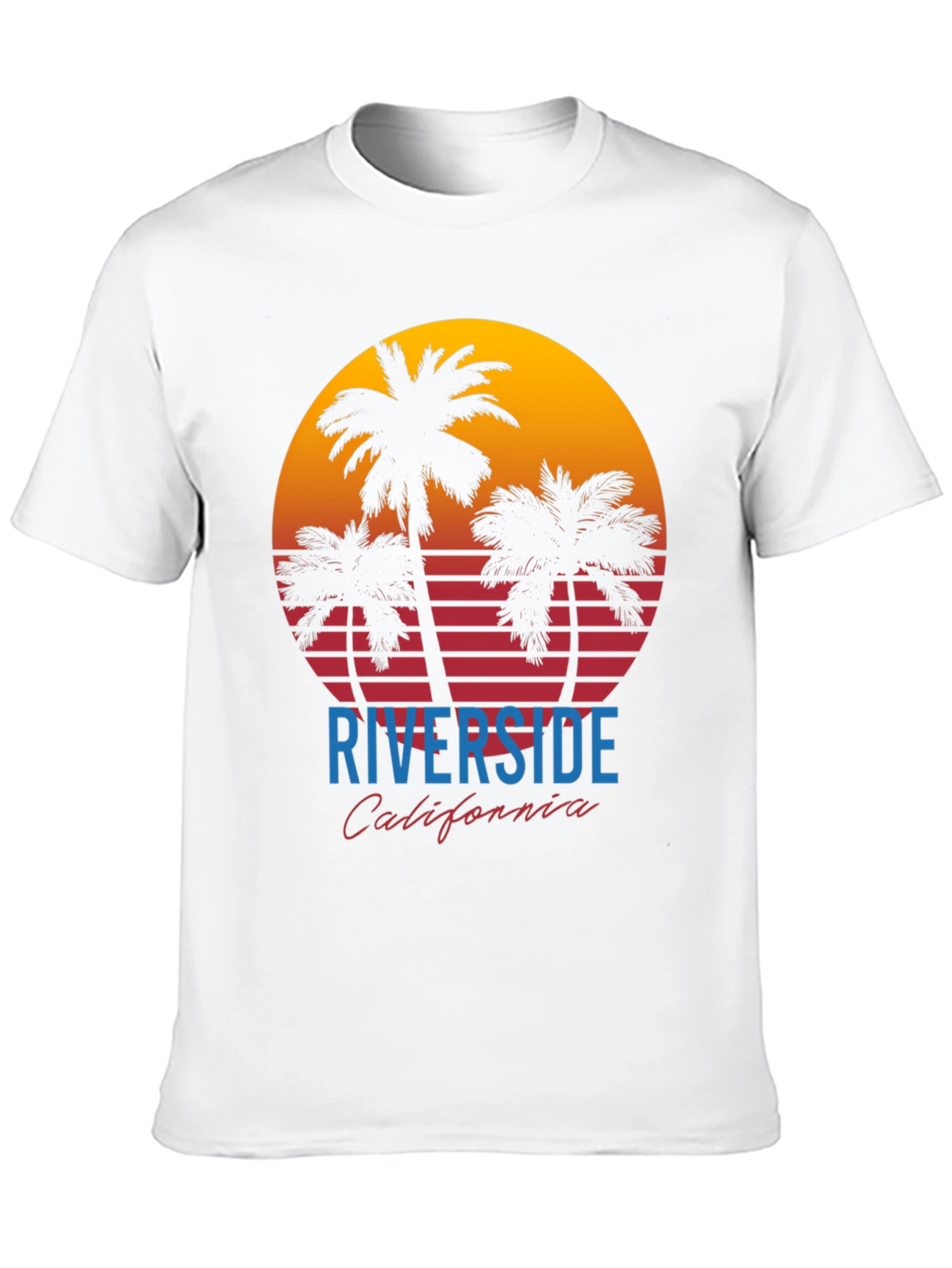Riverside California Palm Sunset Graphic Tee