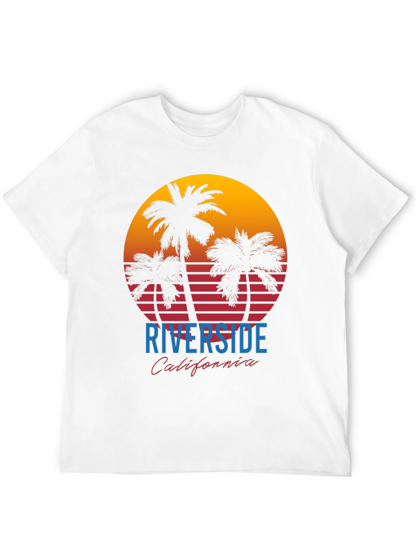 Riverside California Palm Sunset Graphic Tee