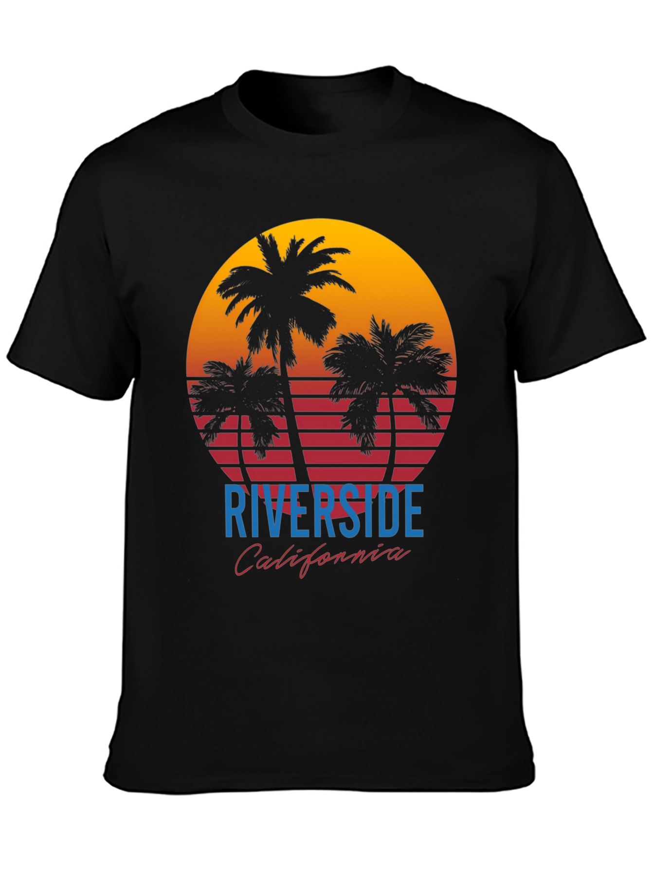 Riverside California Palm Sunset Graphic Tee