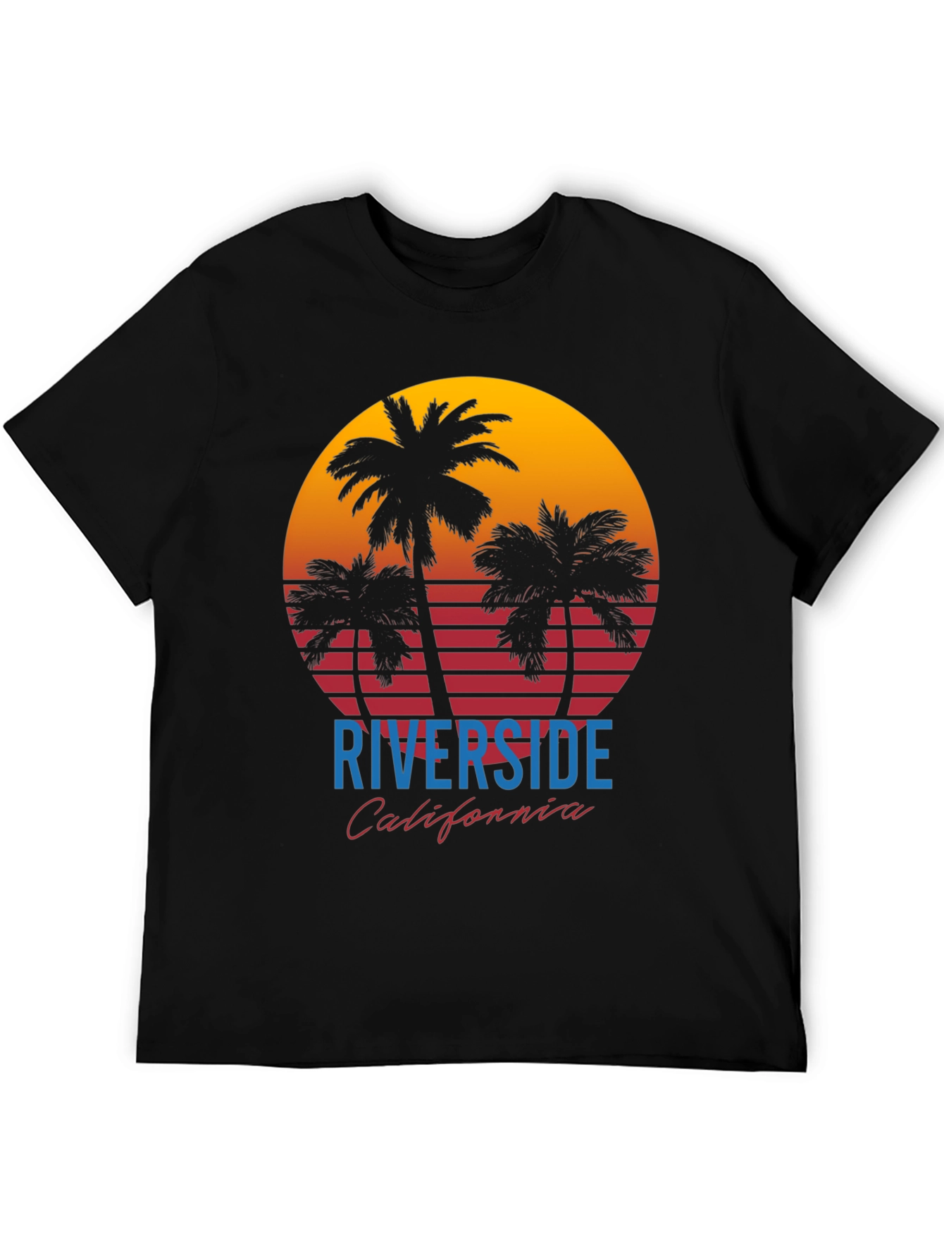 Riverside California Palm Sunset Graphic Tee