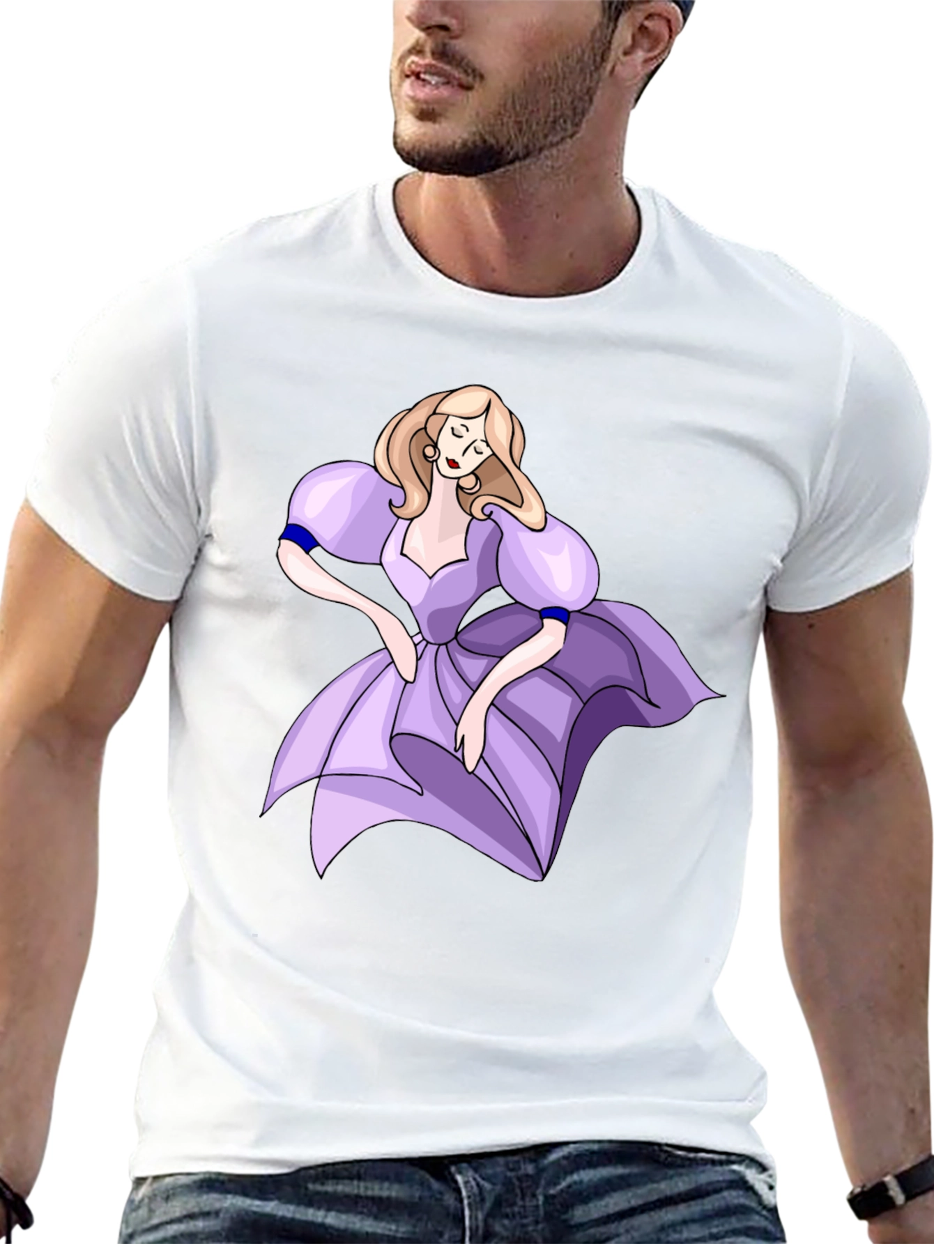 Cartoon Princess Graphic T-Shirt