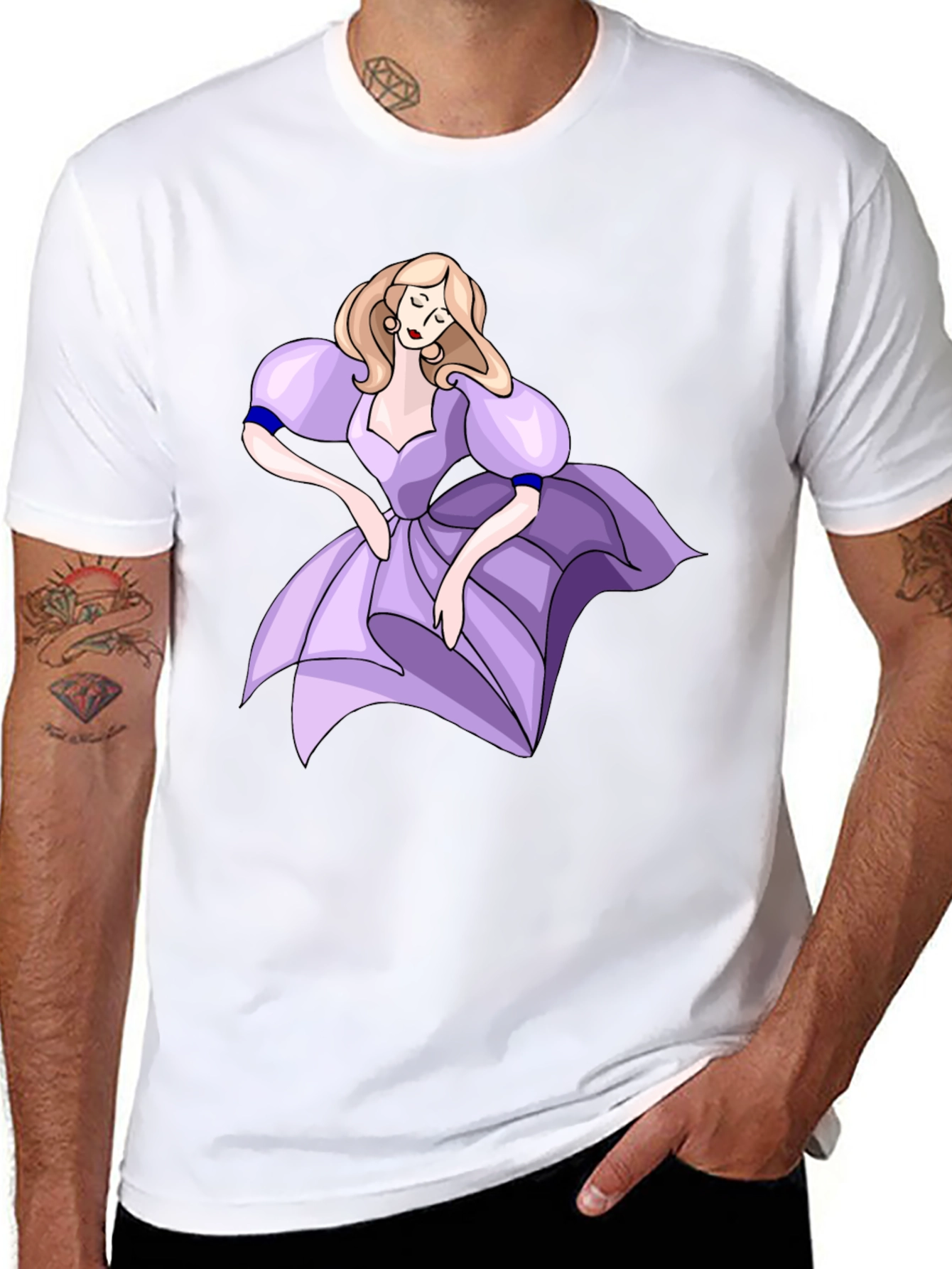 Cartoon Princess Graphic T-Shirt