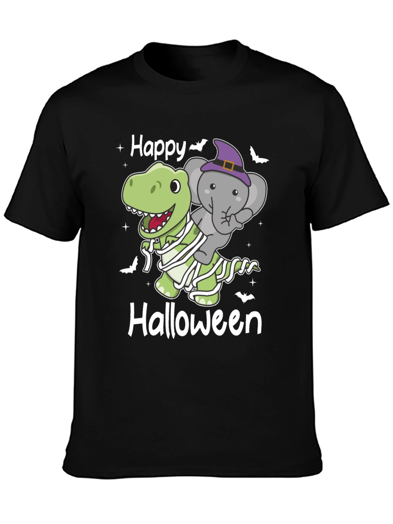 Happy Halloween Dinosaur & Elephant T-Shirt
