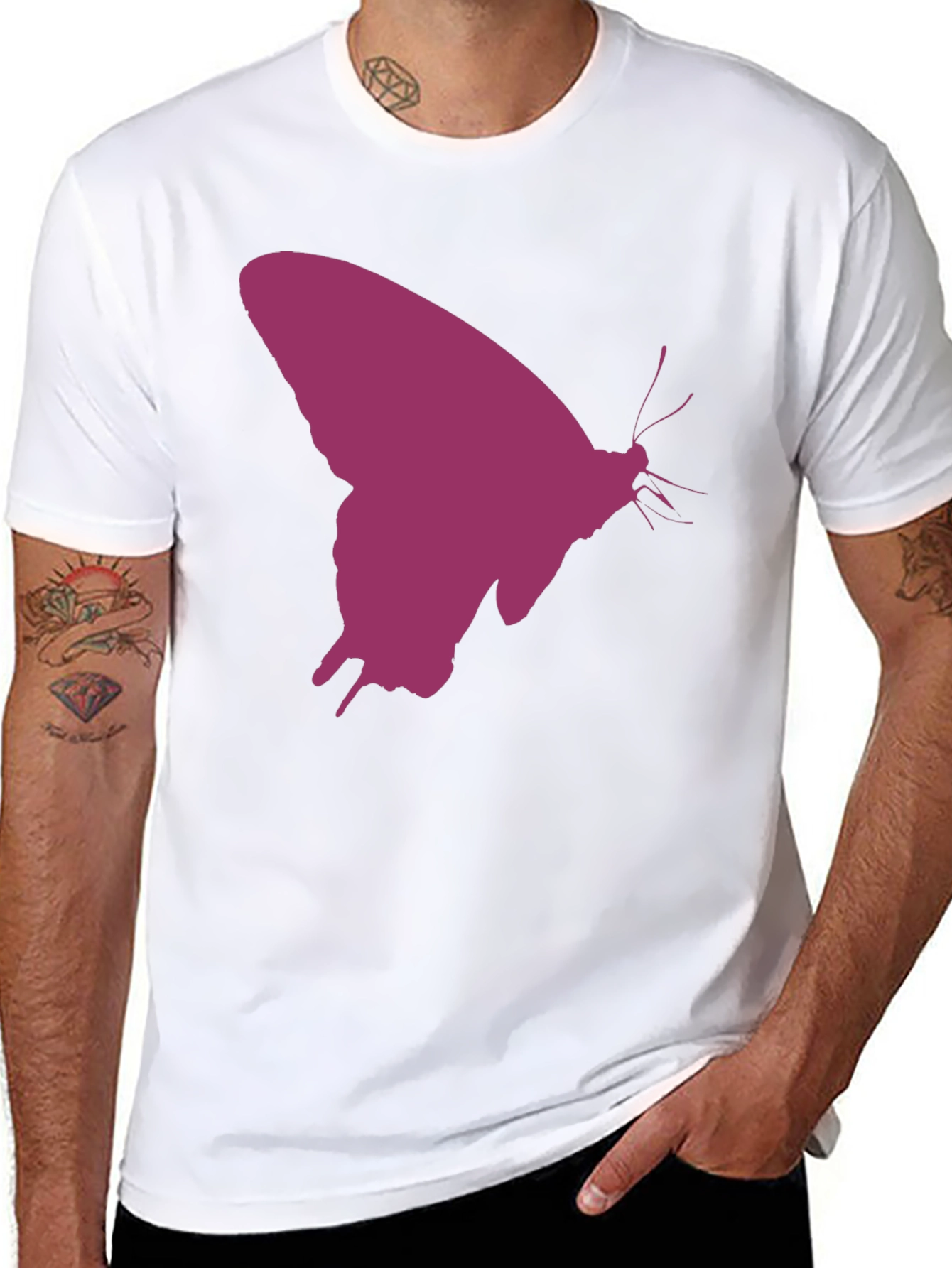 Butterfly Silhouette T-Shirt - Stylish Graphic Tee