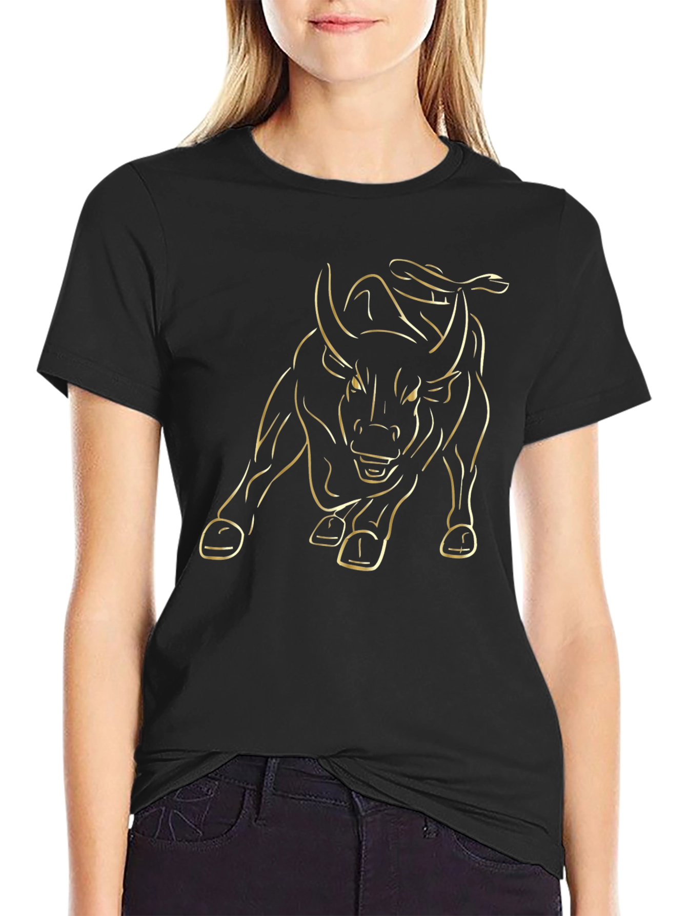 Bold Bull Graphic Tee - Black