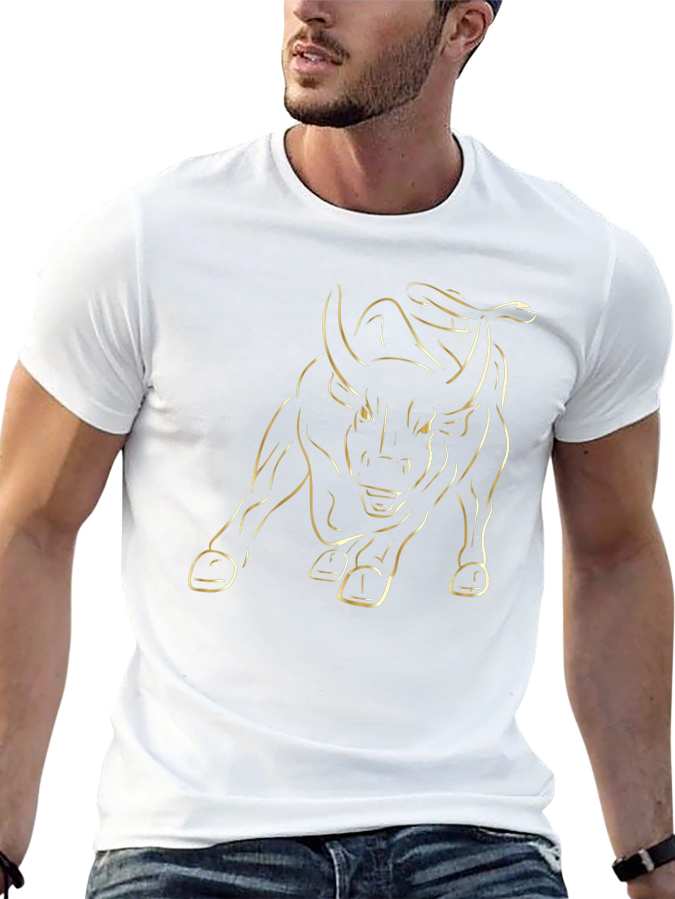 Bold Bull Graphic Tee - Black