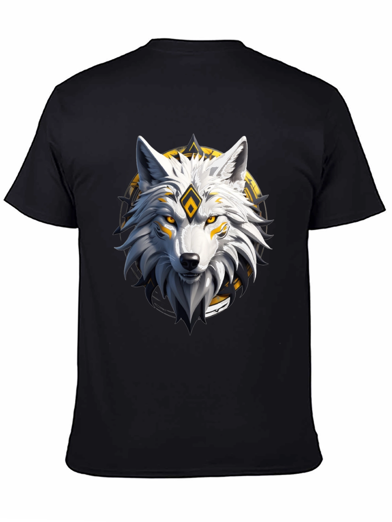 Wolf Graphic Tee - Black Cotton Blend