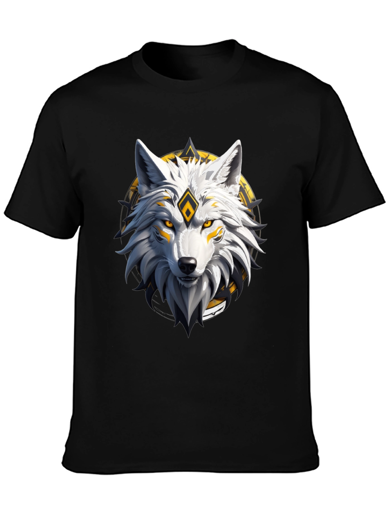 Wolf Graphic Tee - Black Cotton Blend