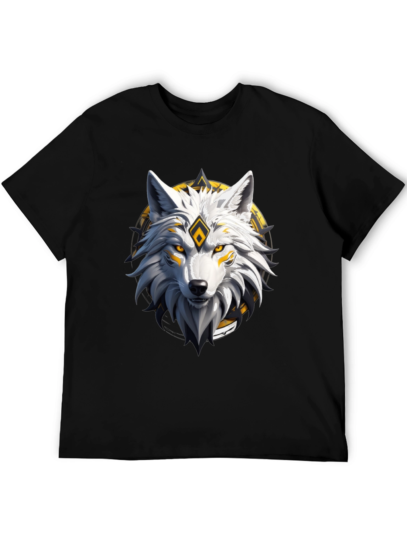 Wolf Graphic Tee - Black Cotton Blend