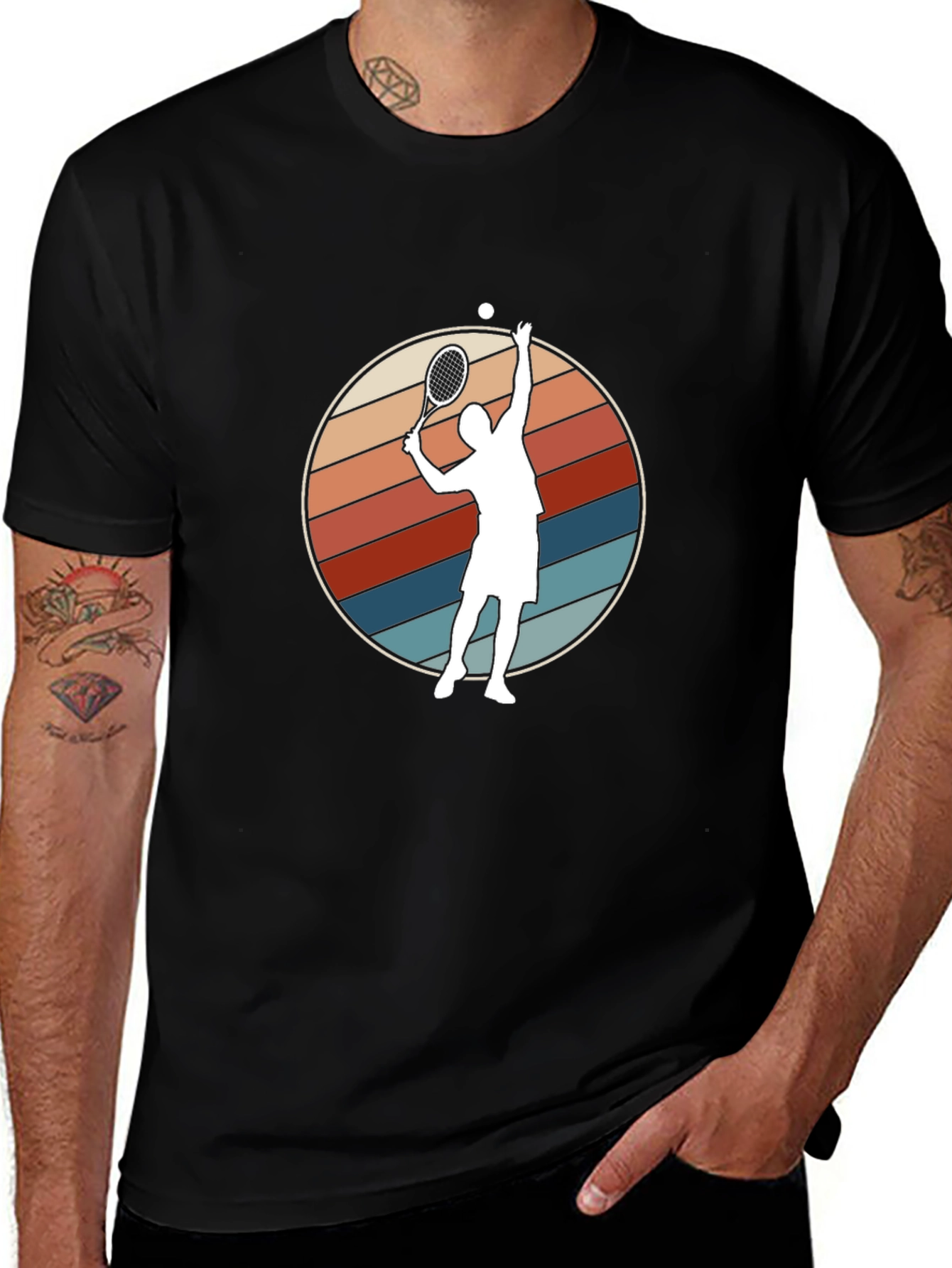 Retro Tennis Player Graphic Tee