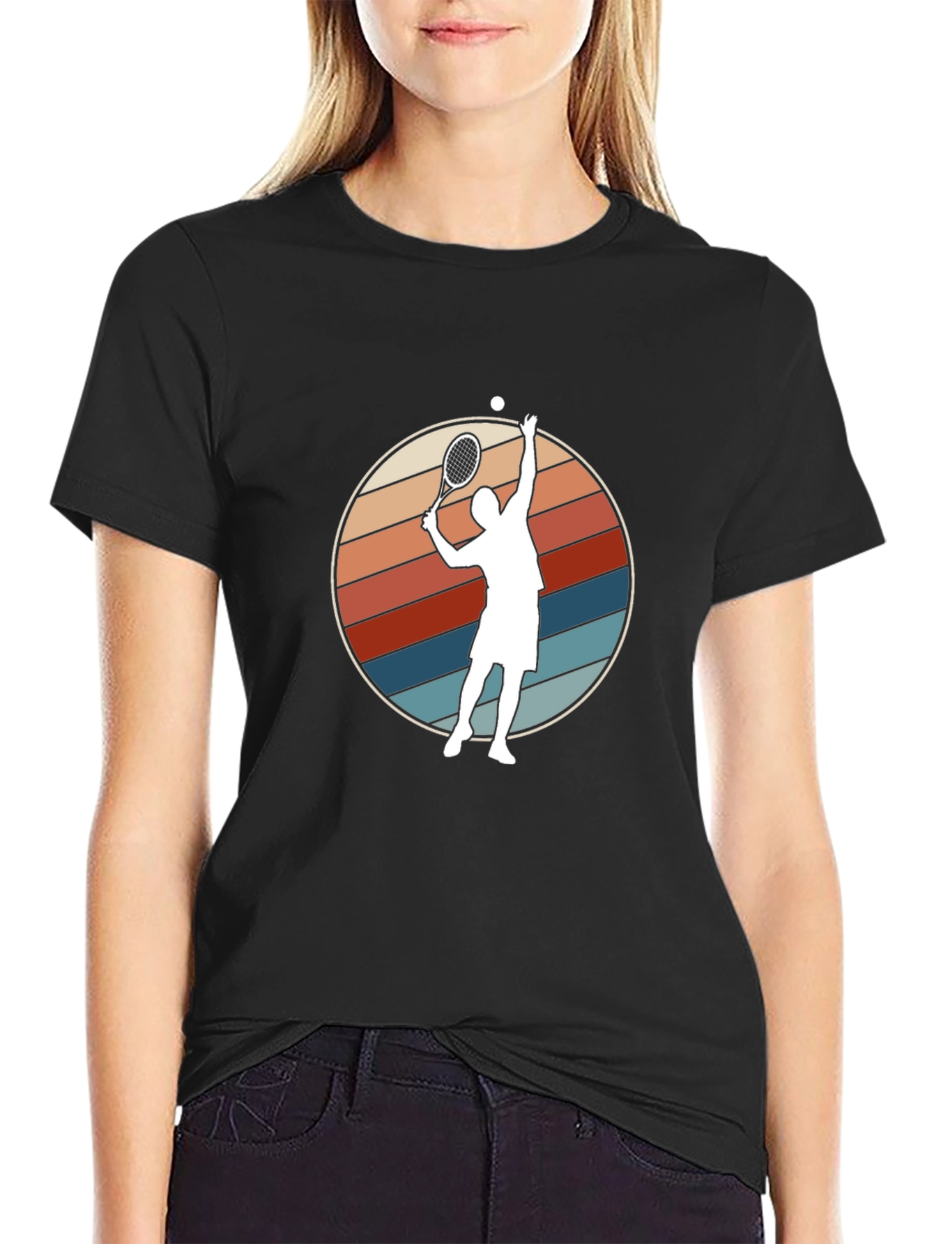 Retro Tennis Player Graphic Tee