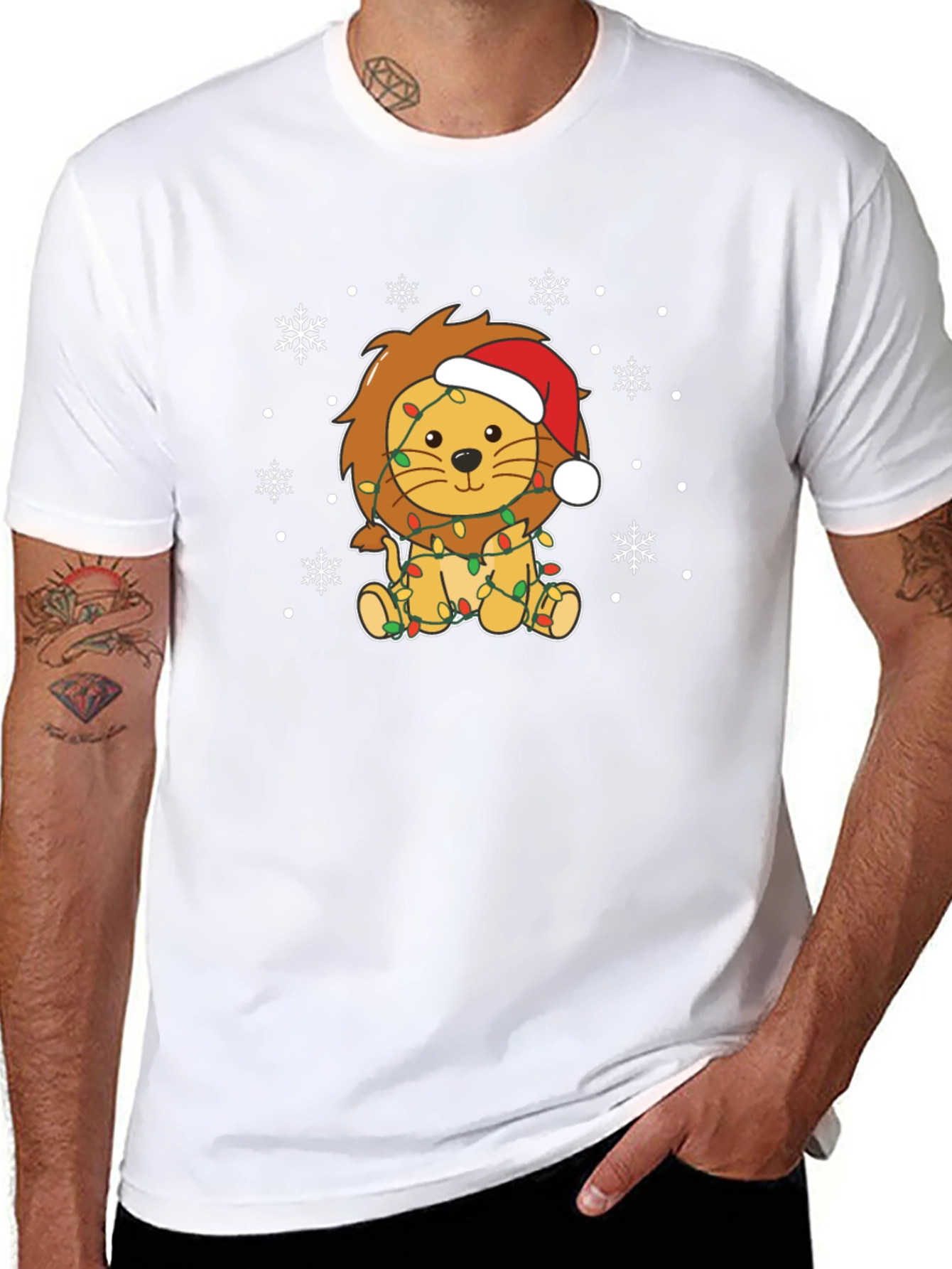 Festive Lion Christmas T-Shirt