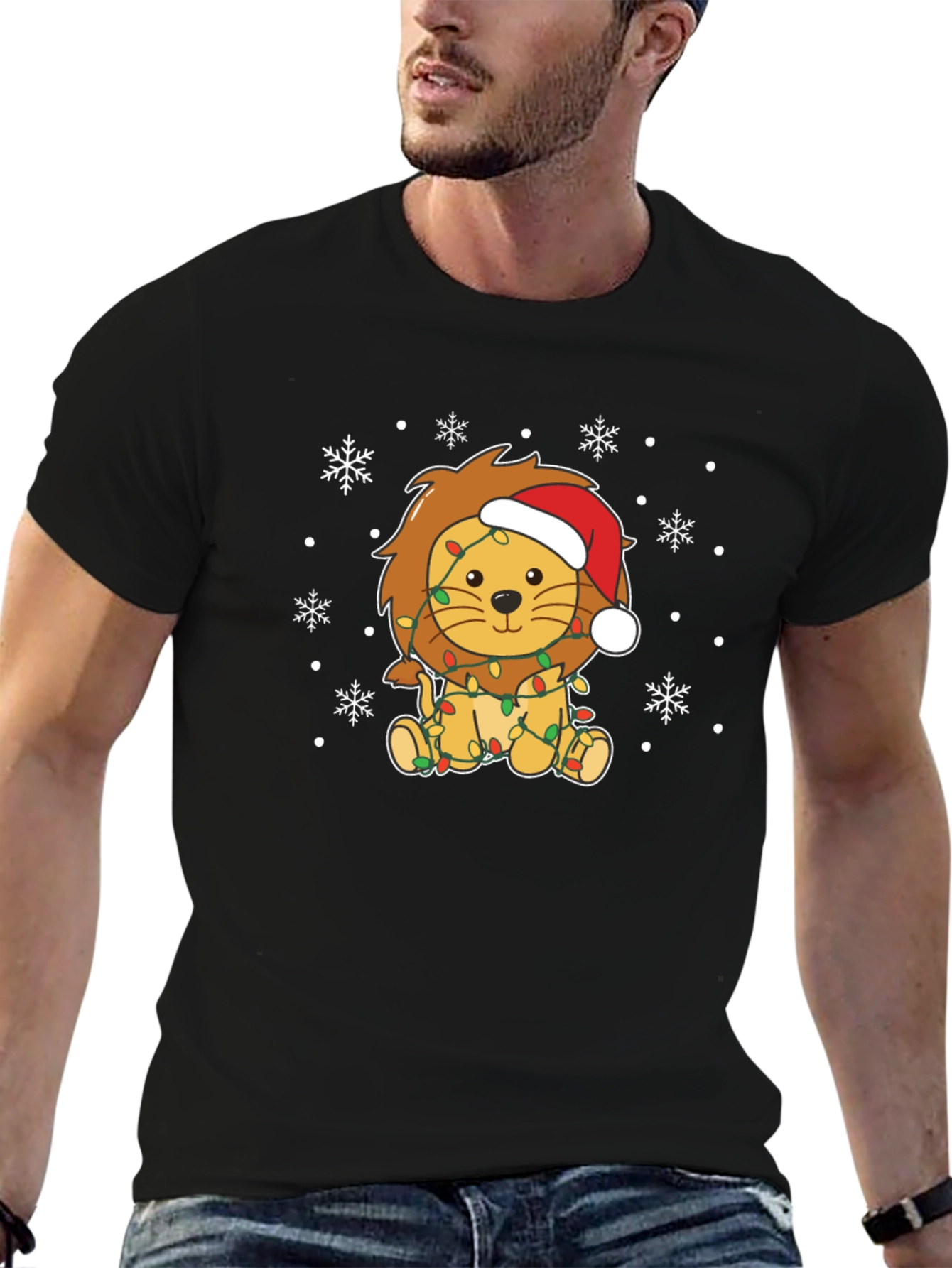 Festive Lion Christmas T-Shirt