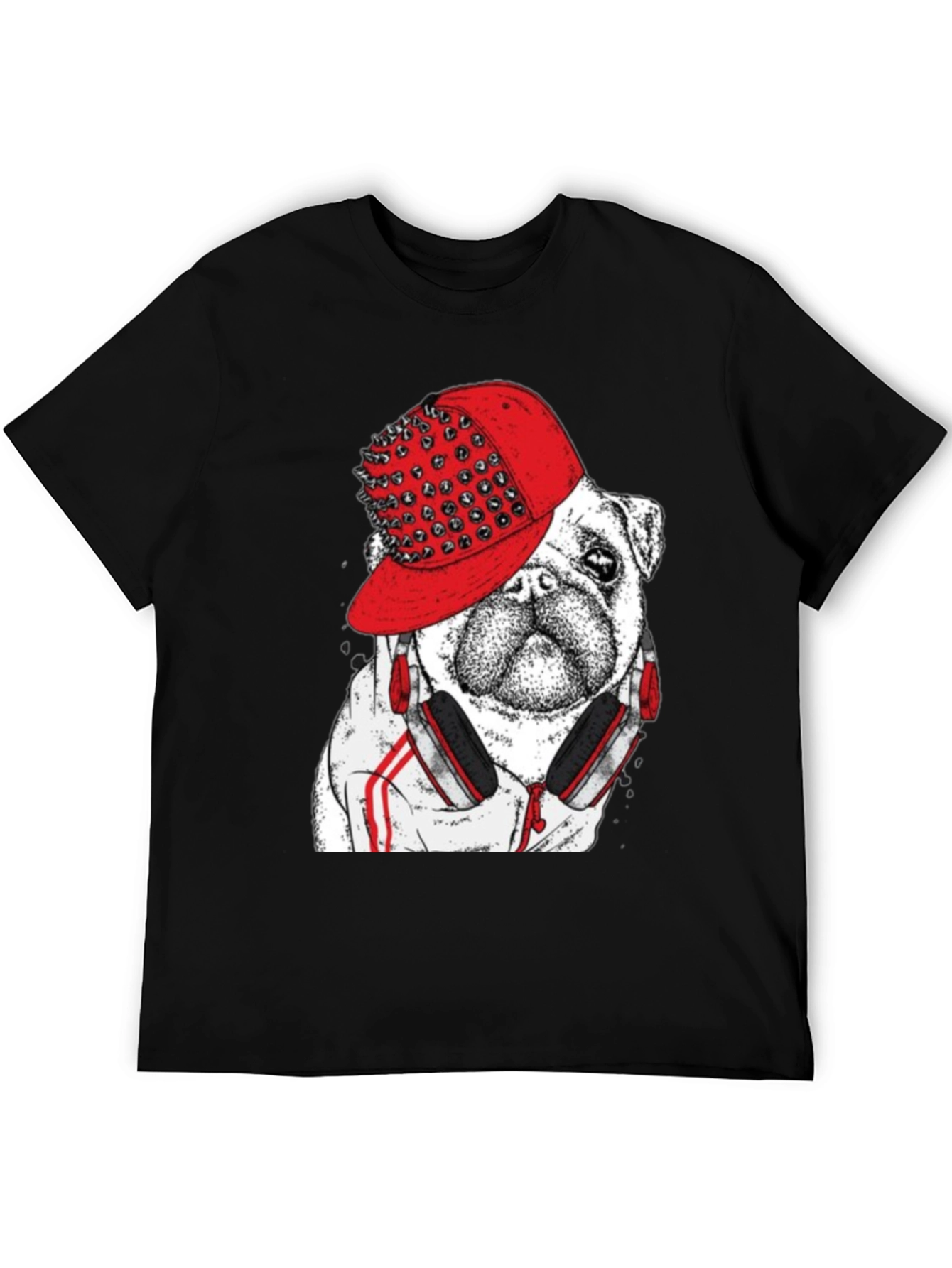 Bulldog in Spiked Hat Graphic Tee