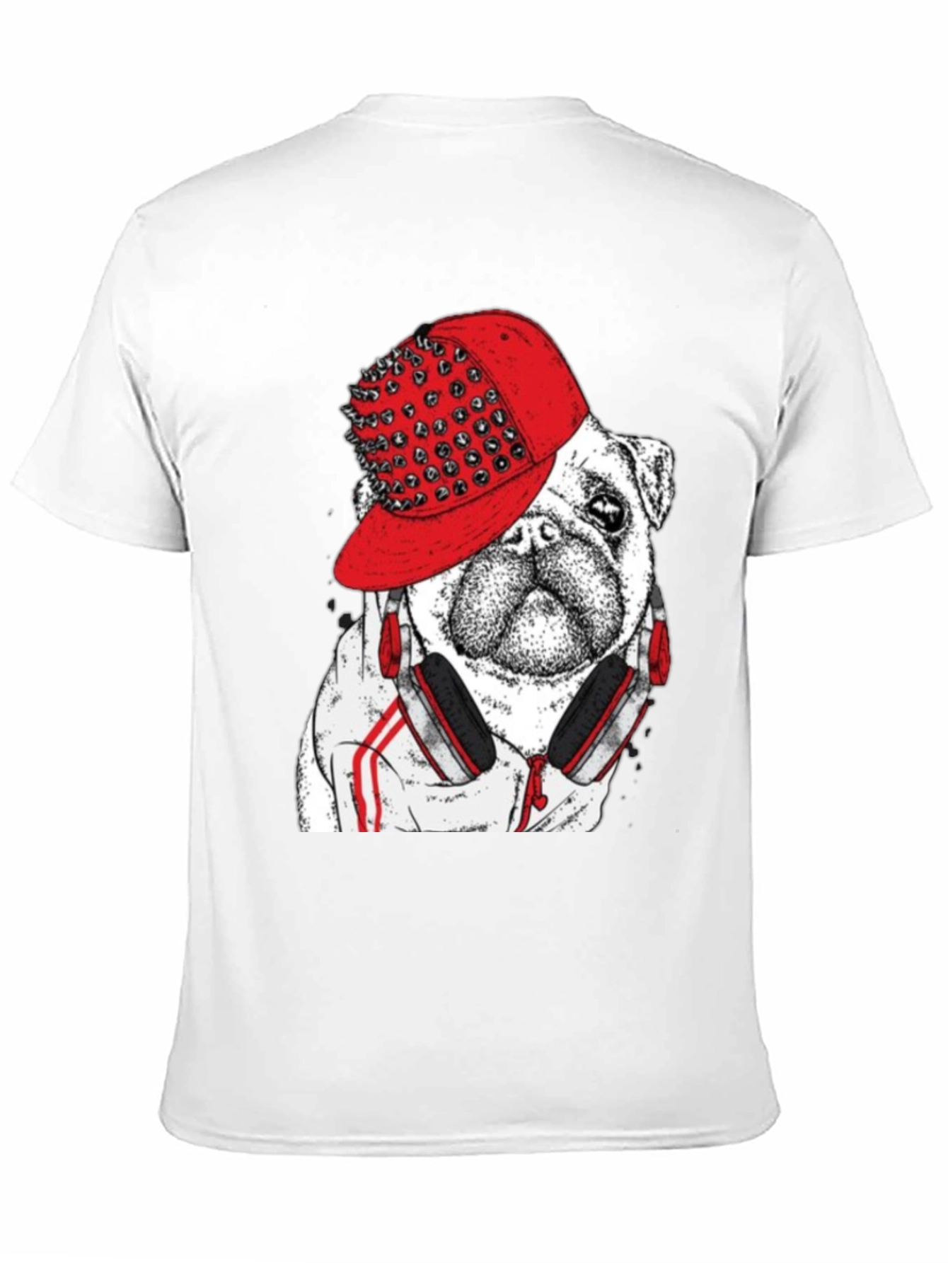 Bulldog in Spiked Hat Graphic Tee