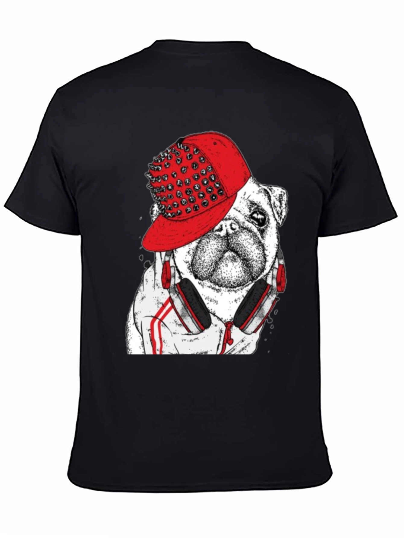 Bulldog in Spiked Hat Graphic Tee