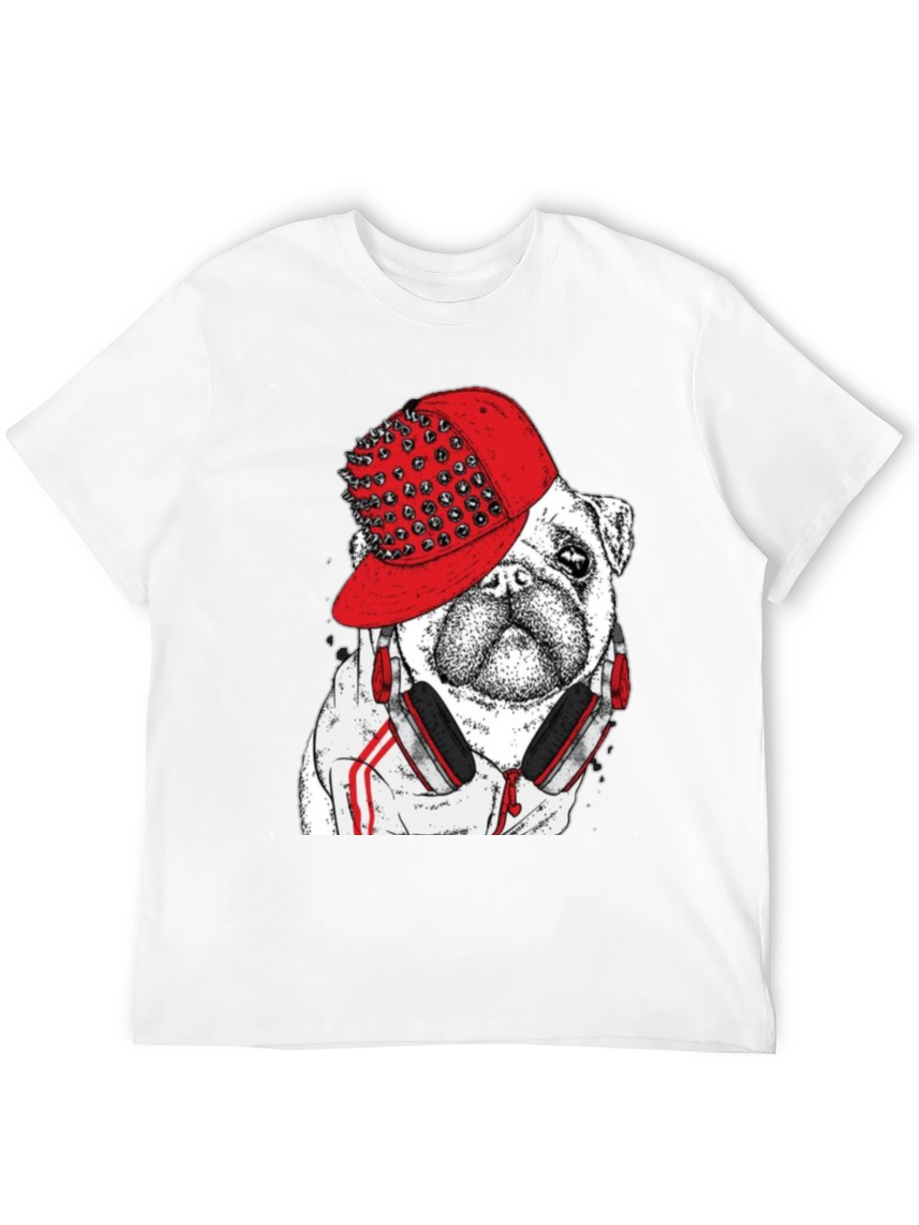 Bulldog in Spiked Hat Graphic Tee