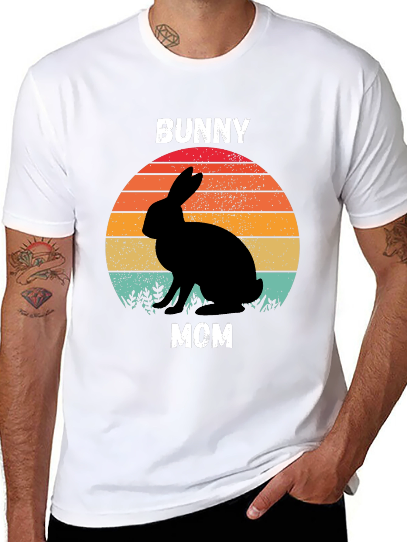 Bunny Mom T-Shirt - Retro Easter Gift