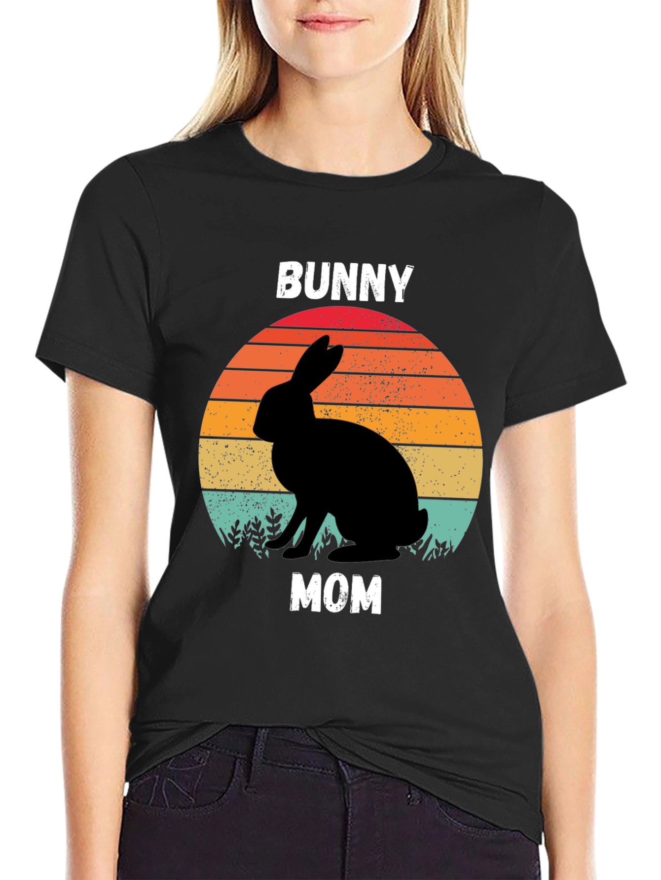 Bunny Mom T-Shirt - Retro Easter Gift