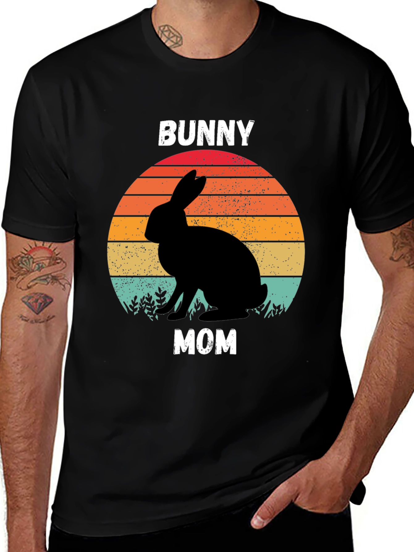 Bunny Mom T-Shirt - Retro Easter Gift