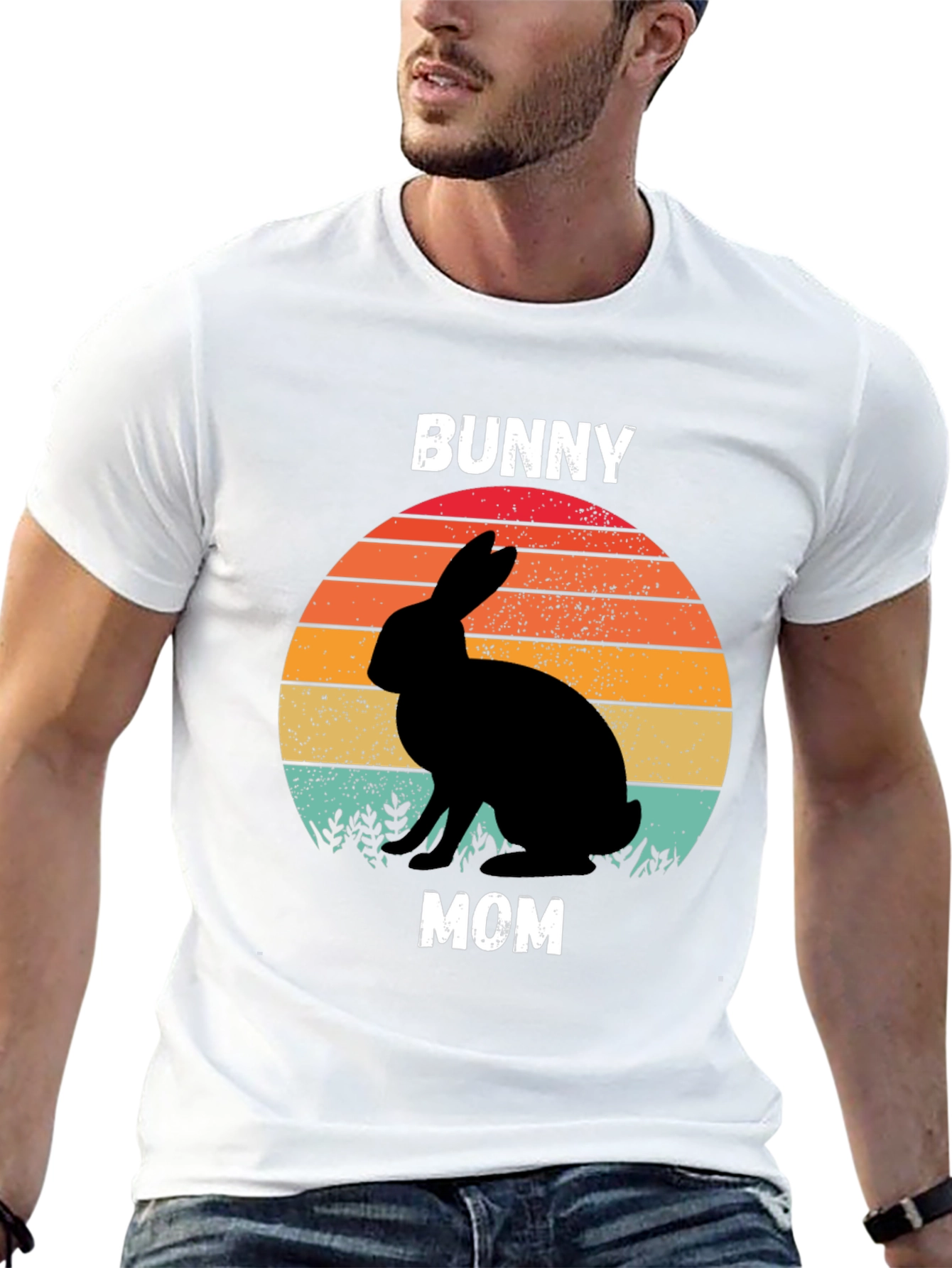 Bunny Mom T-Shirt - Retro Easter Gift