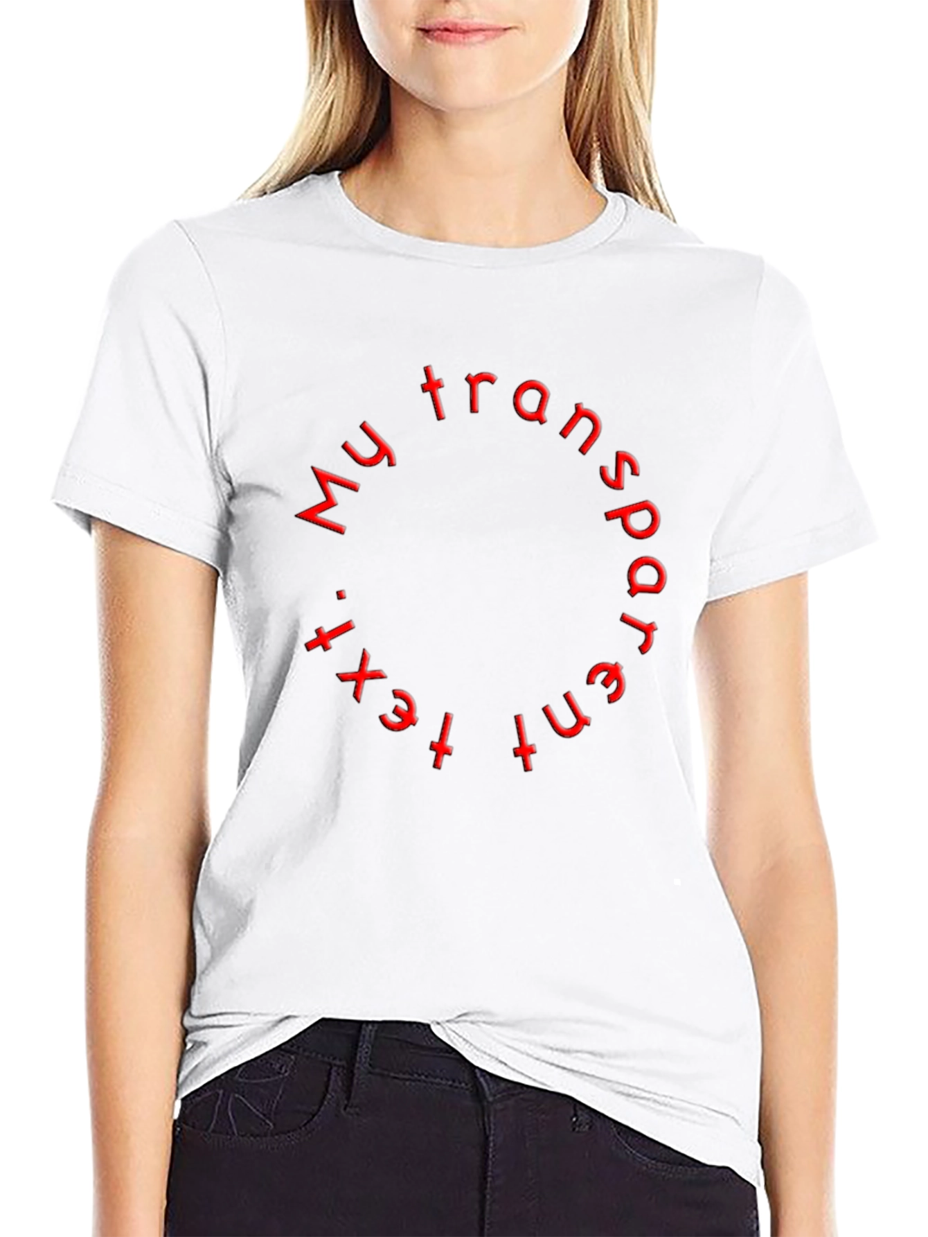 My Transparent Text Circle Black Tee