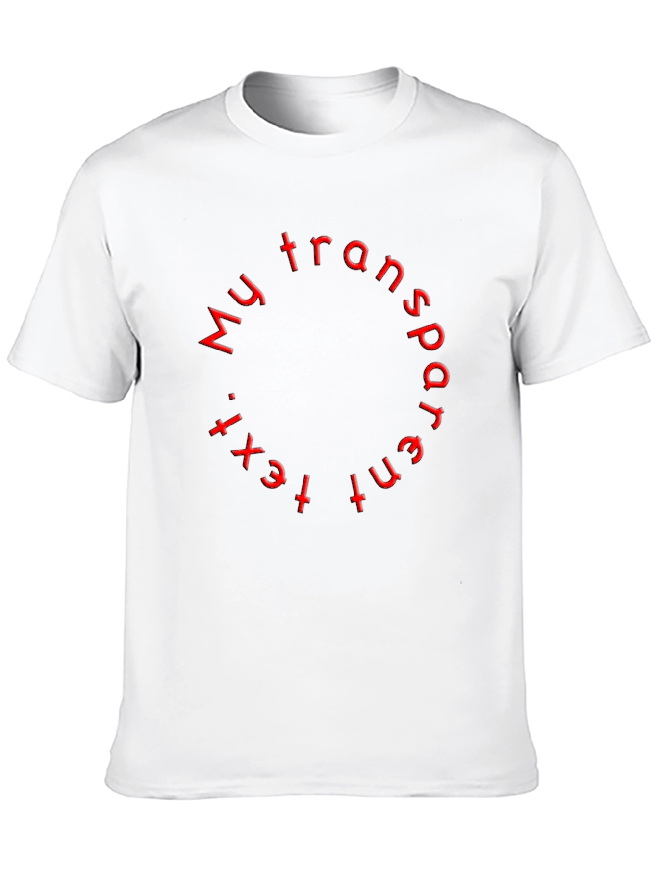 My Transparent Text Circle Black Tee