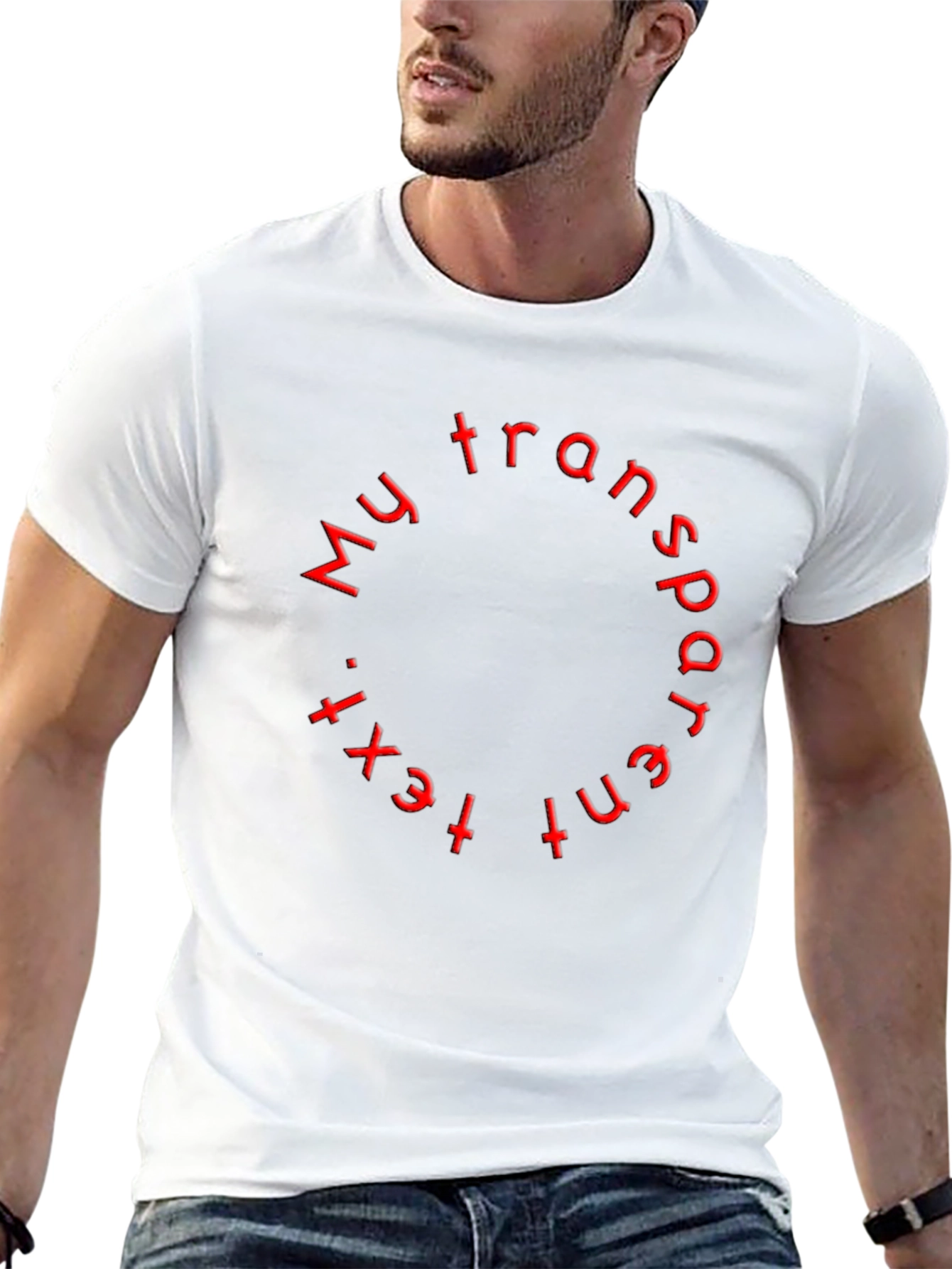 My Transparent Text Circle Black Tee