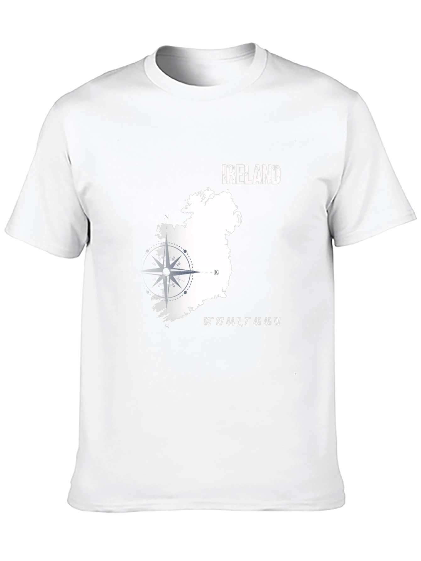 Ireland Map Compass T-Shirt - Black