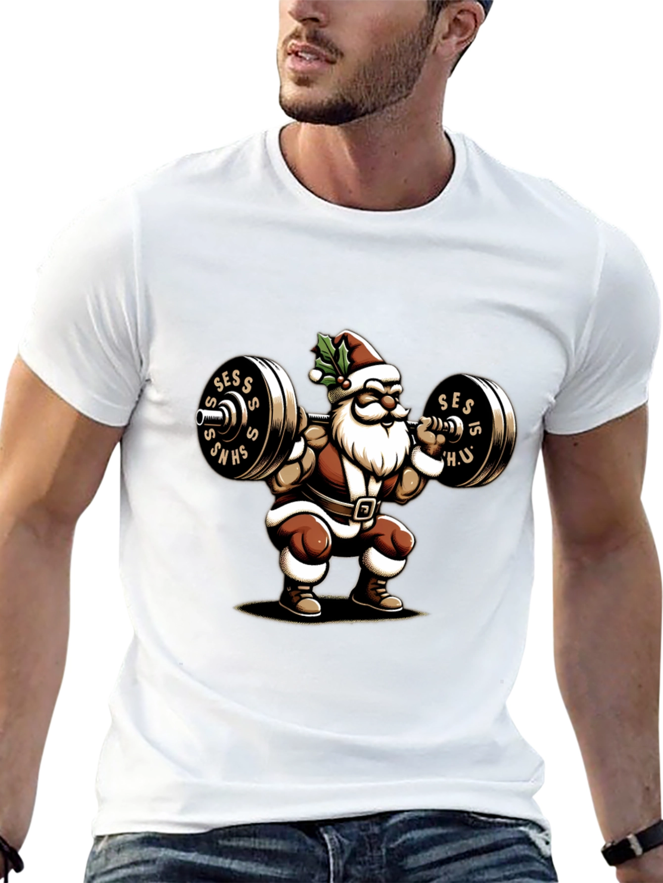 Santa Claus Gym T-Shirt