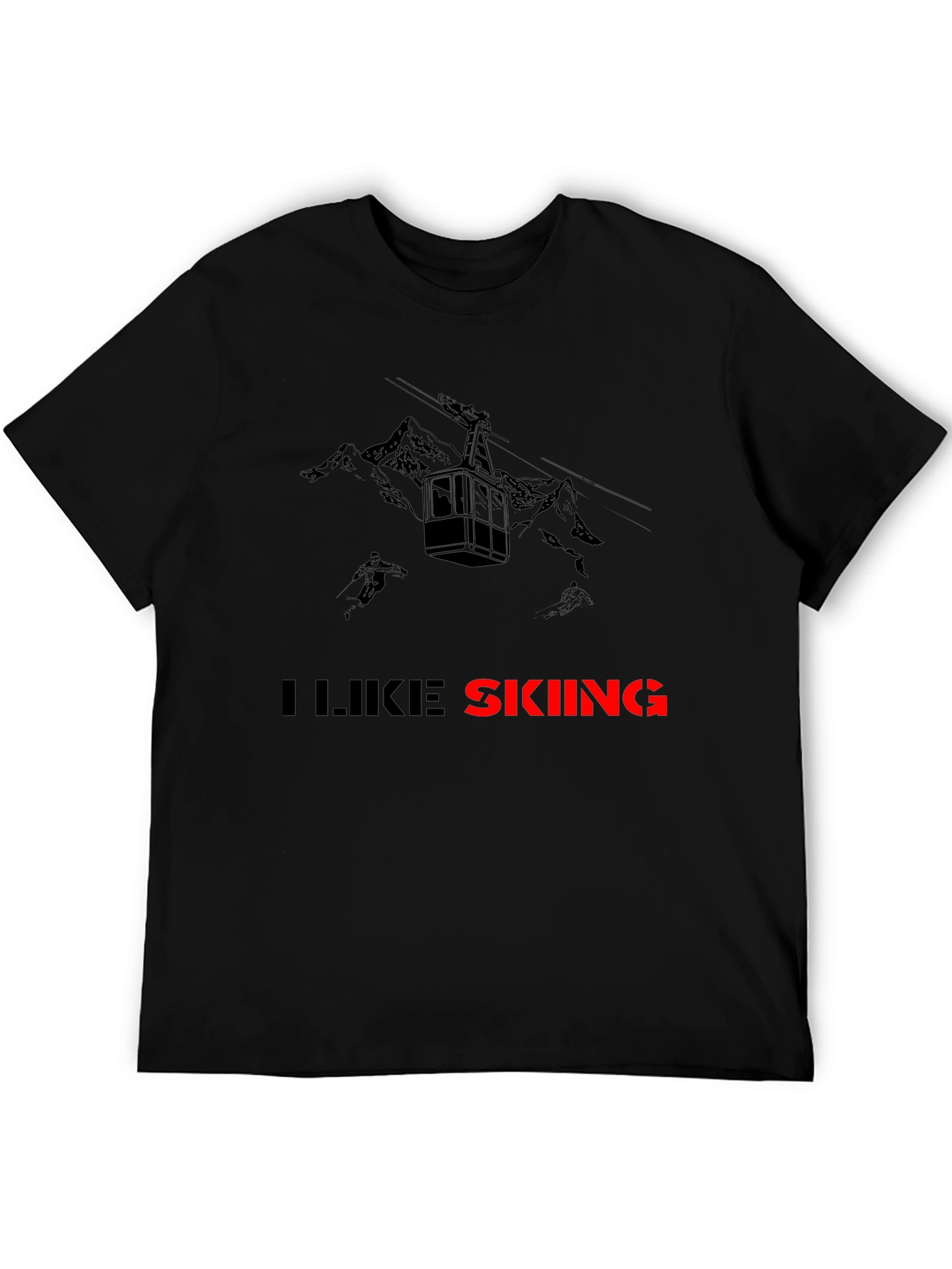 I Like Skiing Graphic Tee - Mountain Adventure
