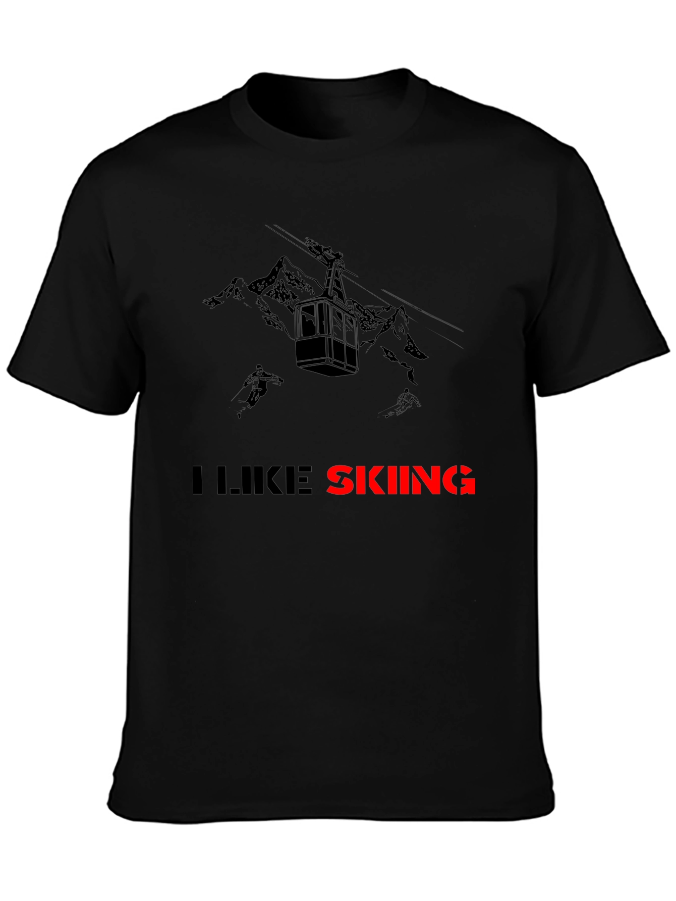 I Like Skiing Graphic Tee - Mountain Adventure
