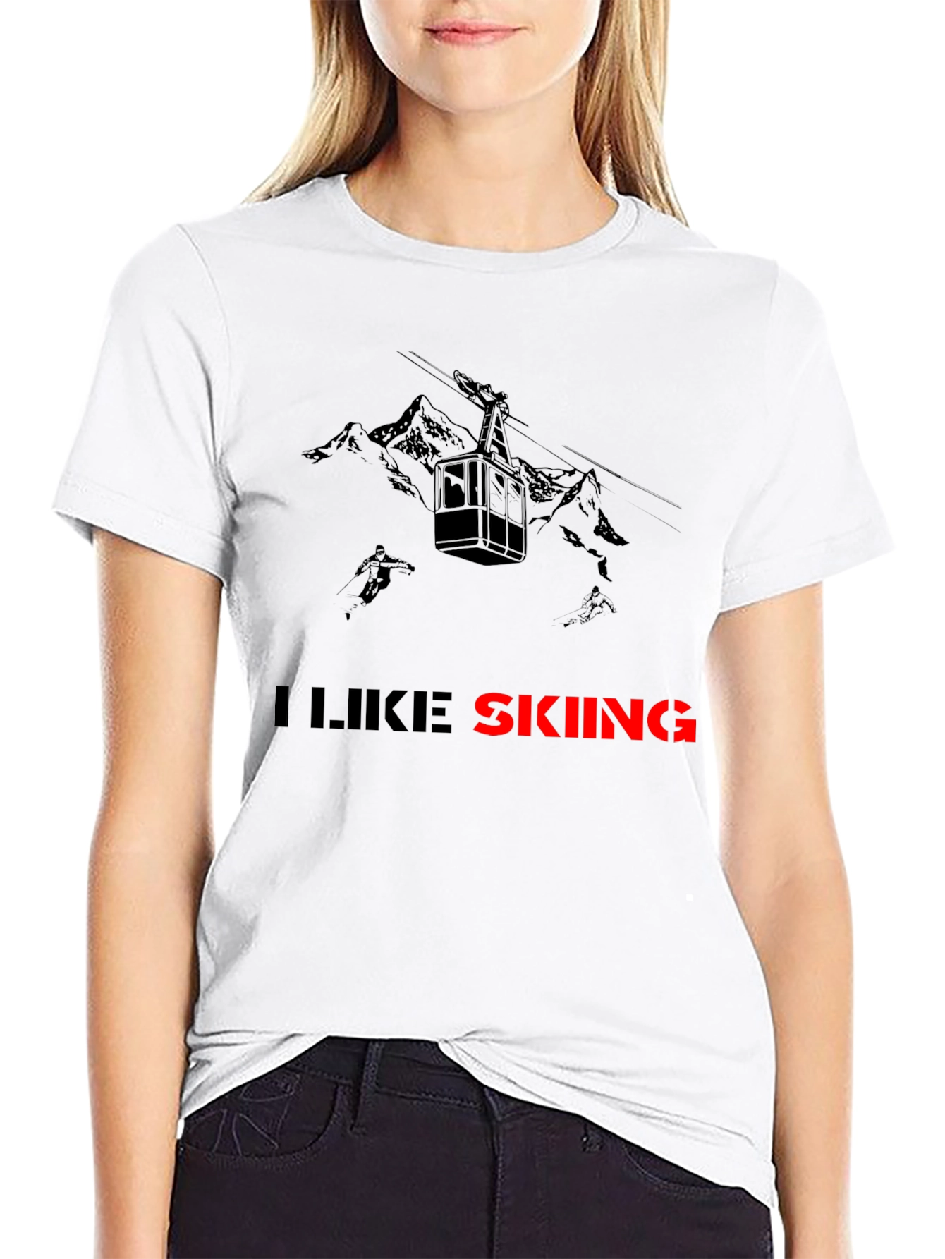 I Like Skiing Graphic Tee - Mountain Adventure