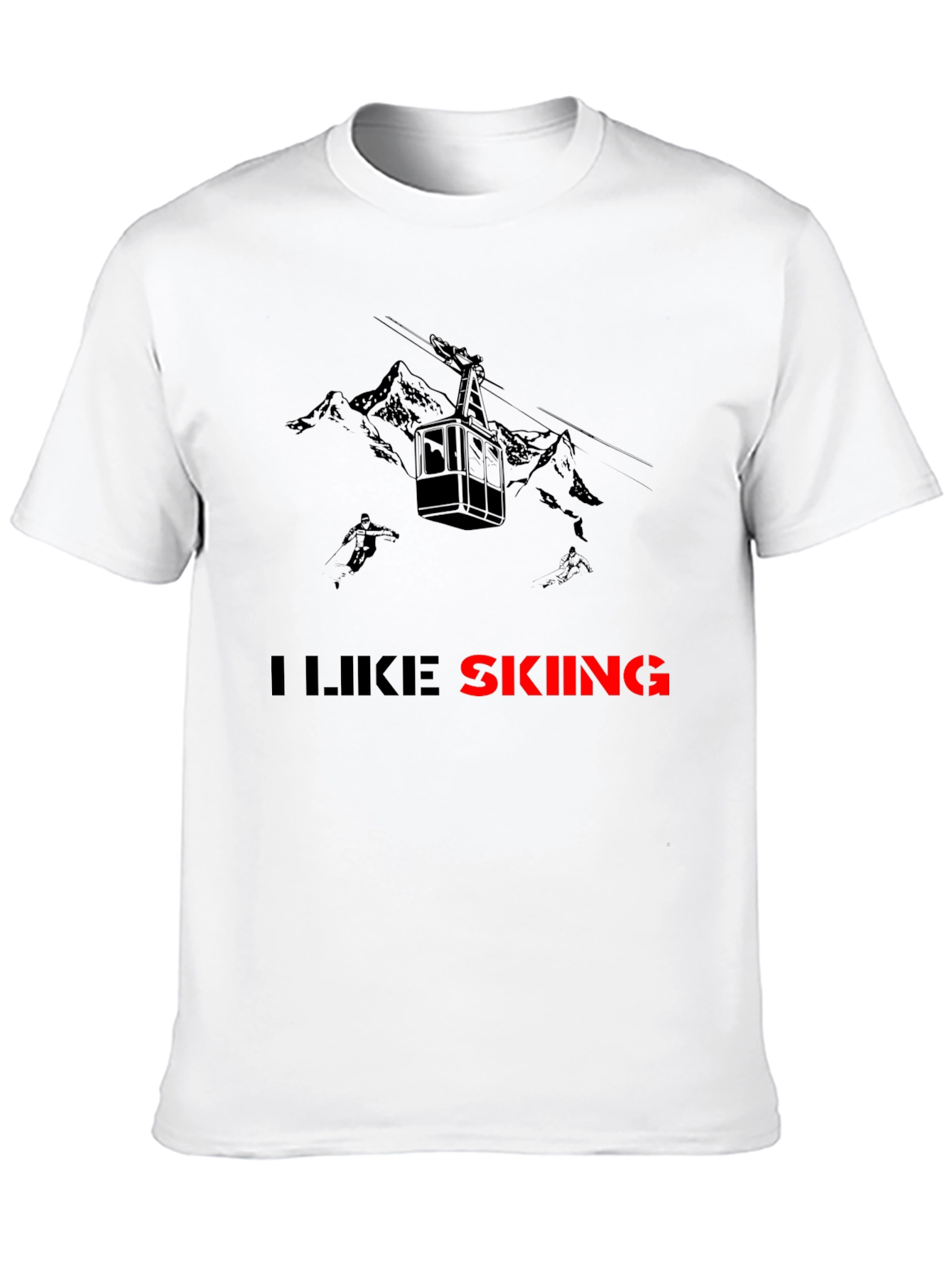 I Like Skiing Graphic Tee - Mountain Adventure