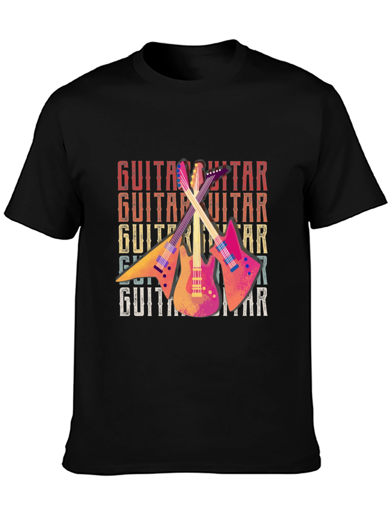 Retro Guitar T-Shirt - Musical Instrument Design