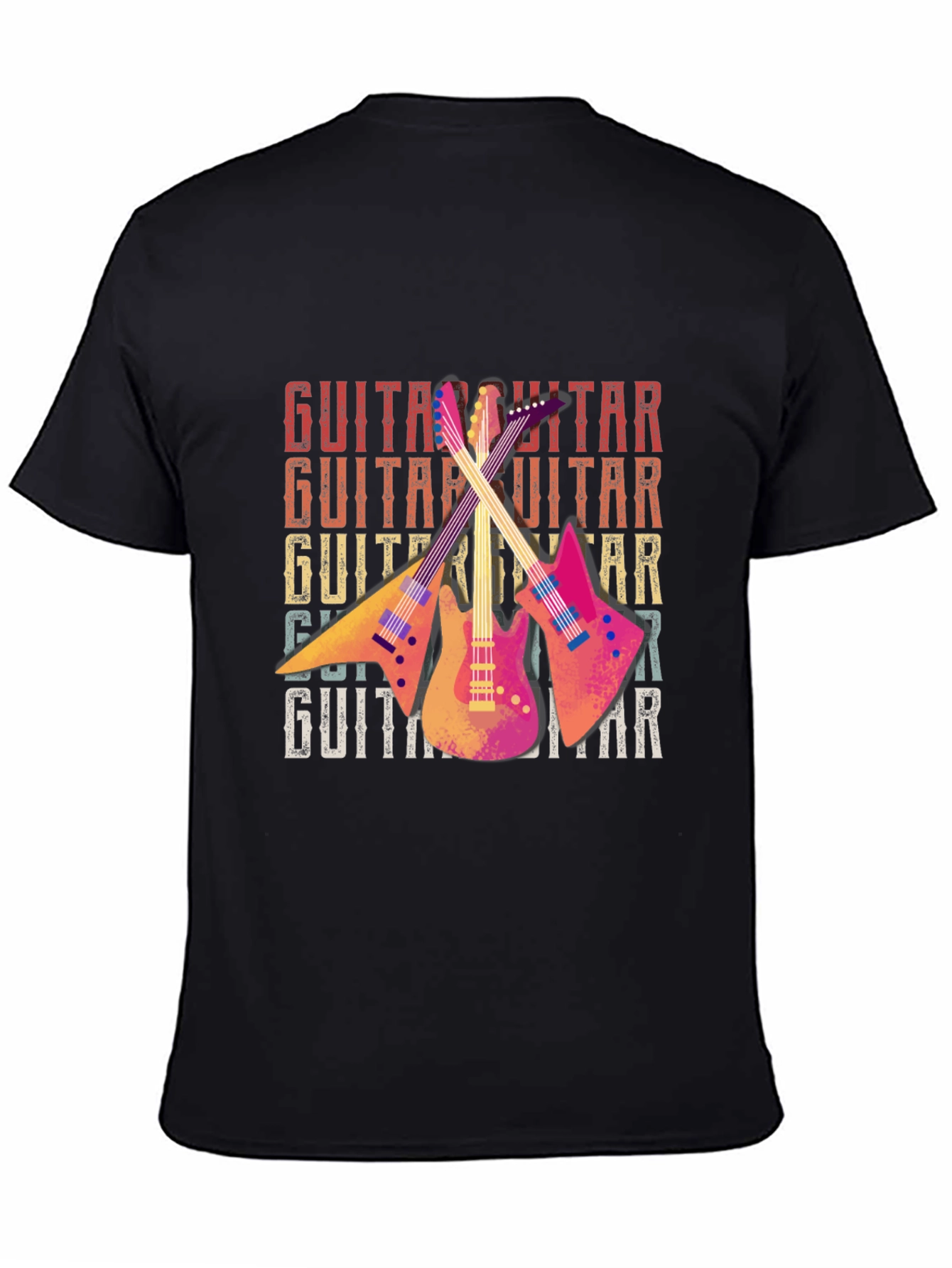 Retro Guitar T-Shirt - Musical Instrument Design