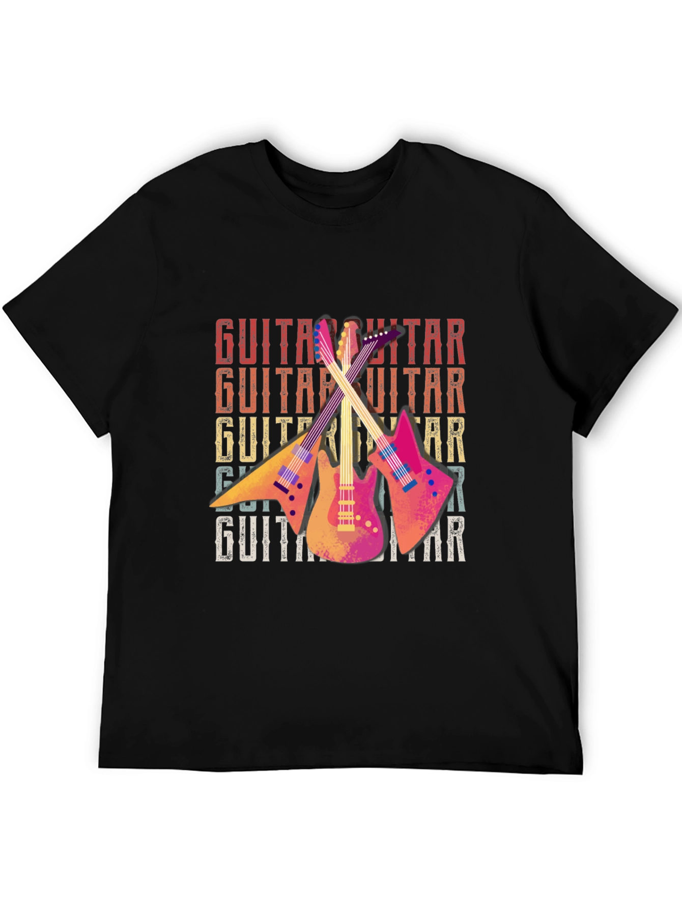 Retro Guitar T-Shirt - Musical Instrument Design