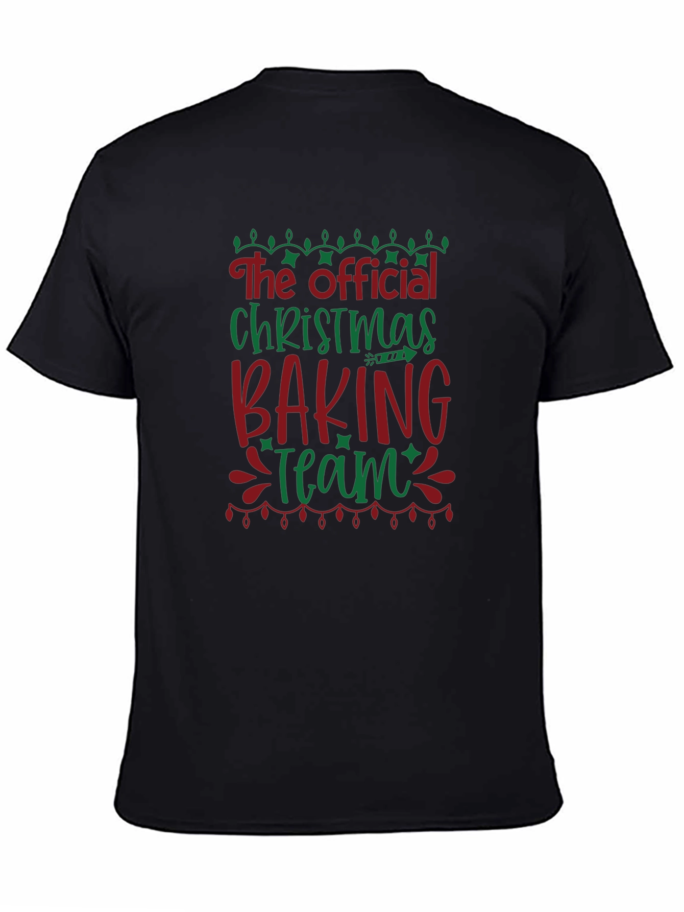 Official Christmas Baking Team Black T-Shirt