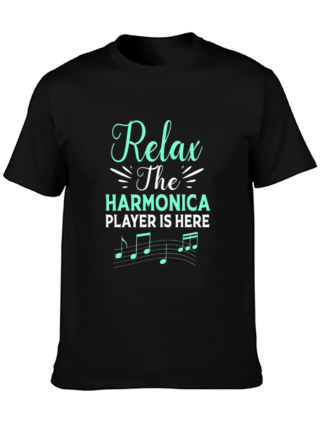 Relax Harmonica Player T-Shirt - Music Gift Tee