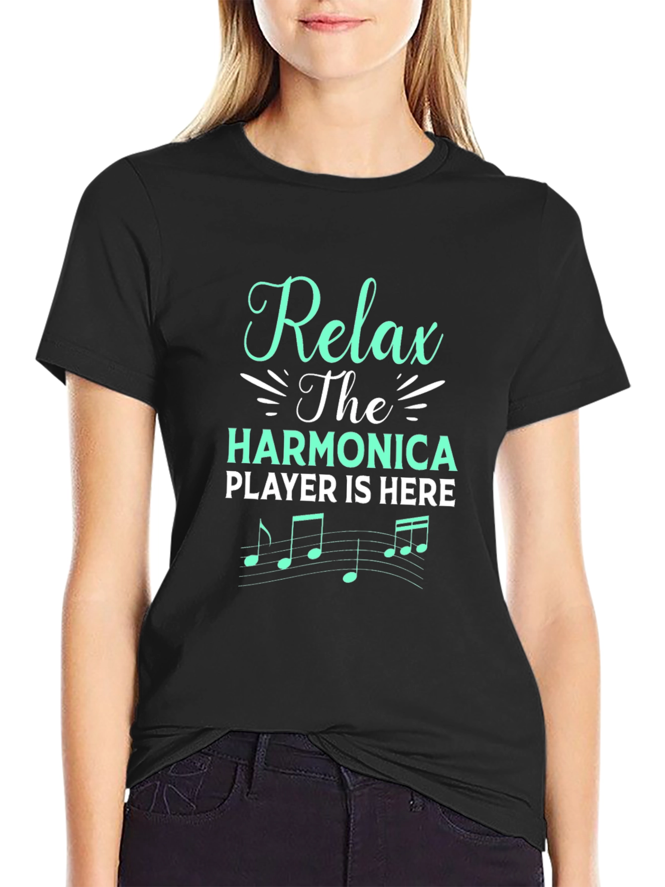 Relax Harmonica Player T-Shirt - Music Gift Tee