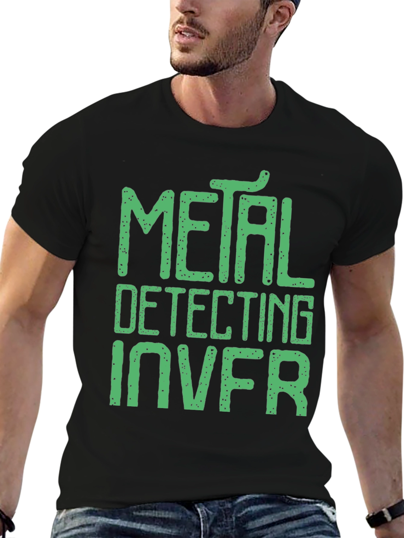 Metal Detecting INVR Black Graphic Tee