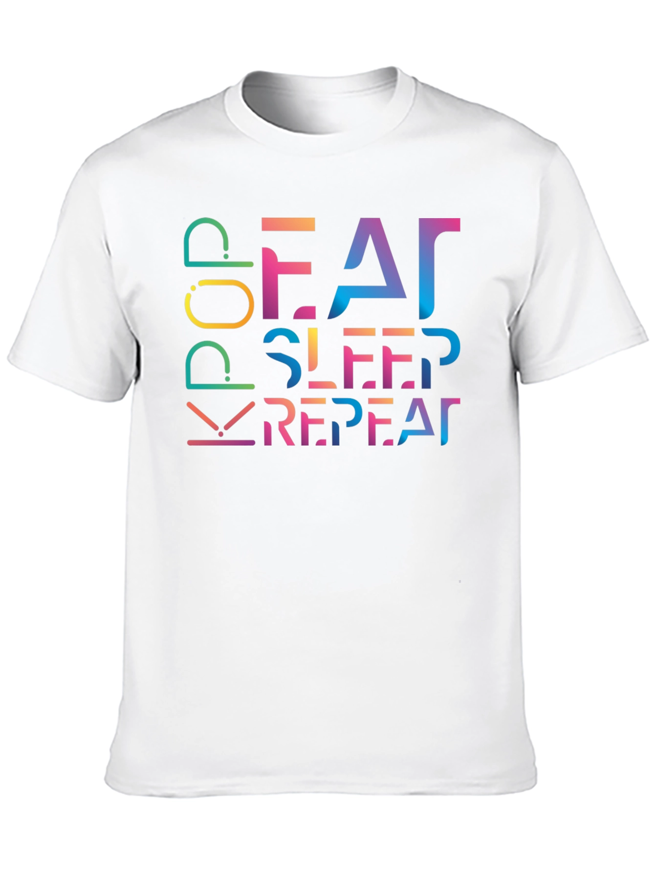 Eat Sleep K-Pop Repeat Black T-Shirt