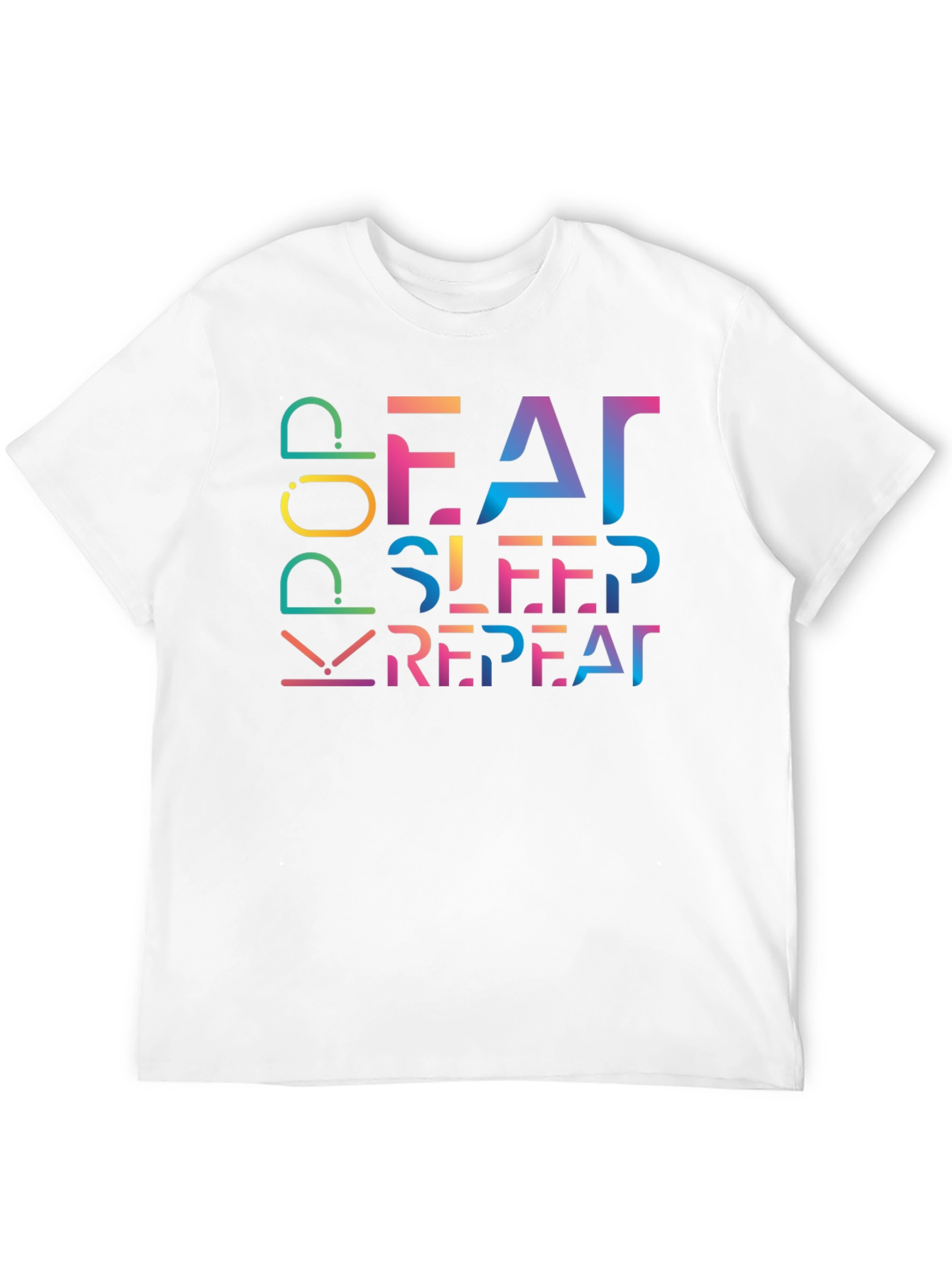 Eat Sleep K-Pop Repeat Black T-Shirt