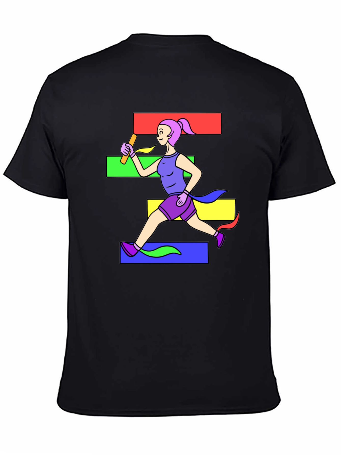 Runner Graphic Black T-Shirt