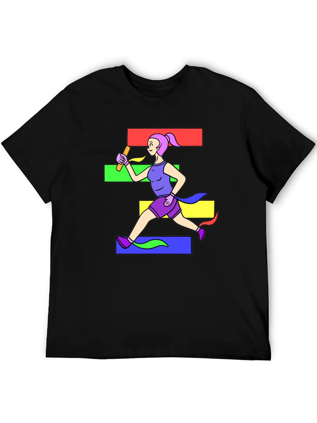 Runner Graphic Black T-Shirt
