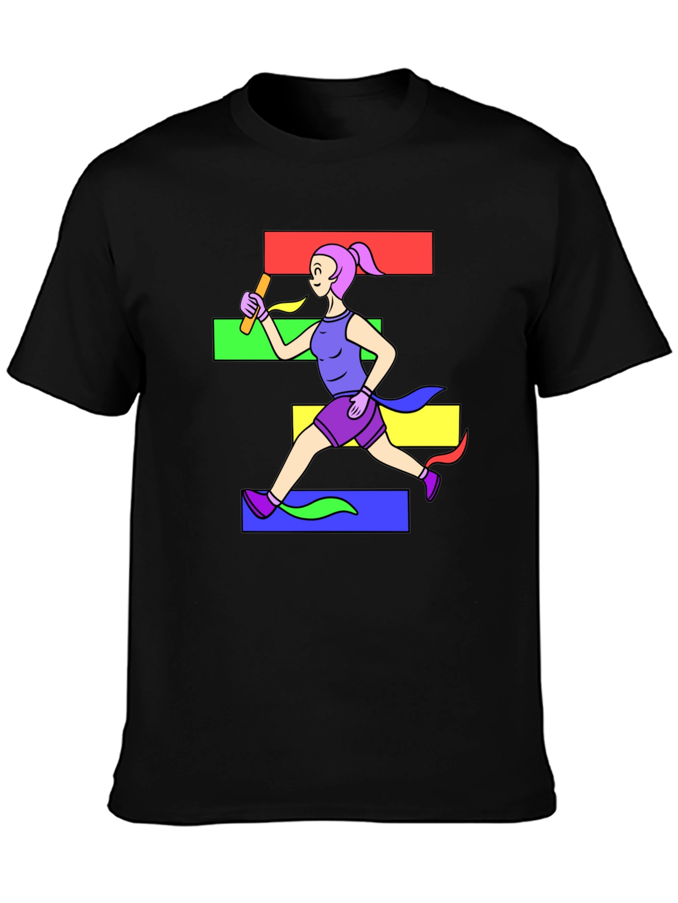 Runner Graphic Black T-Shirt