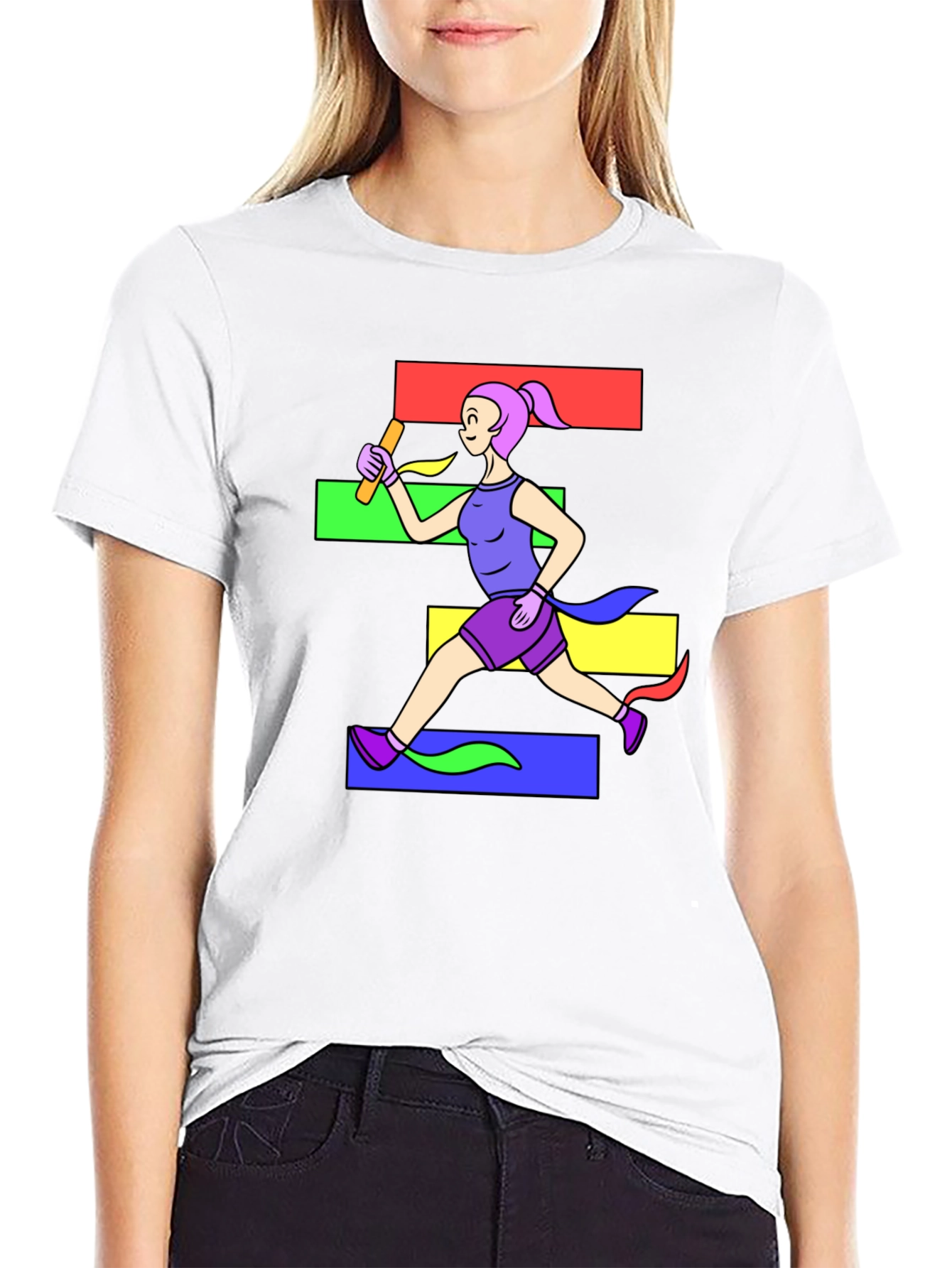 Runner Graphic Black T-Shirt