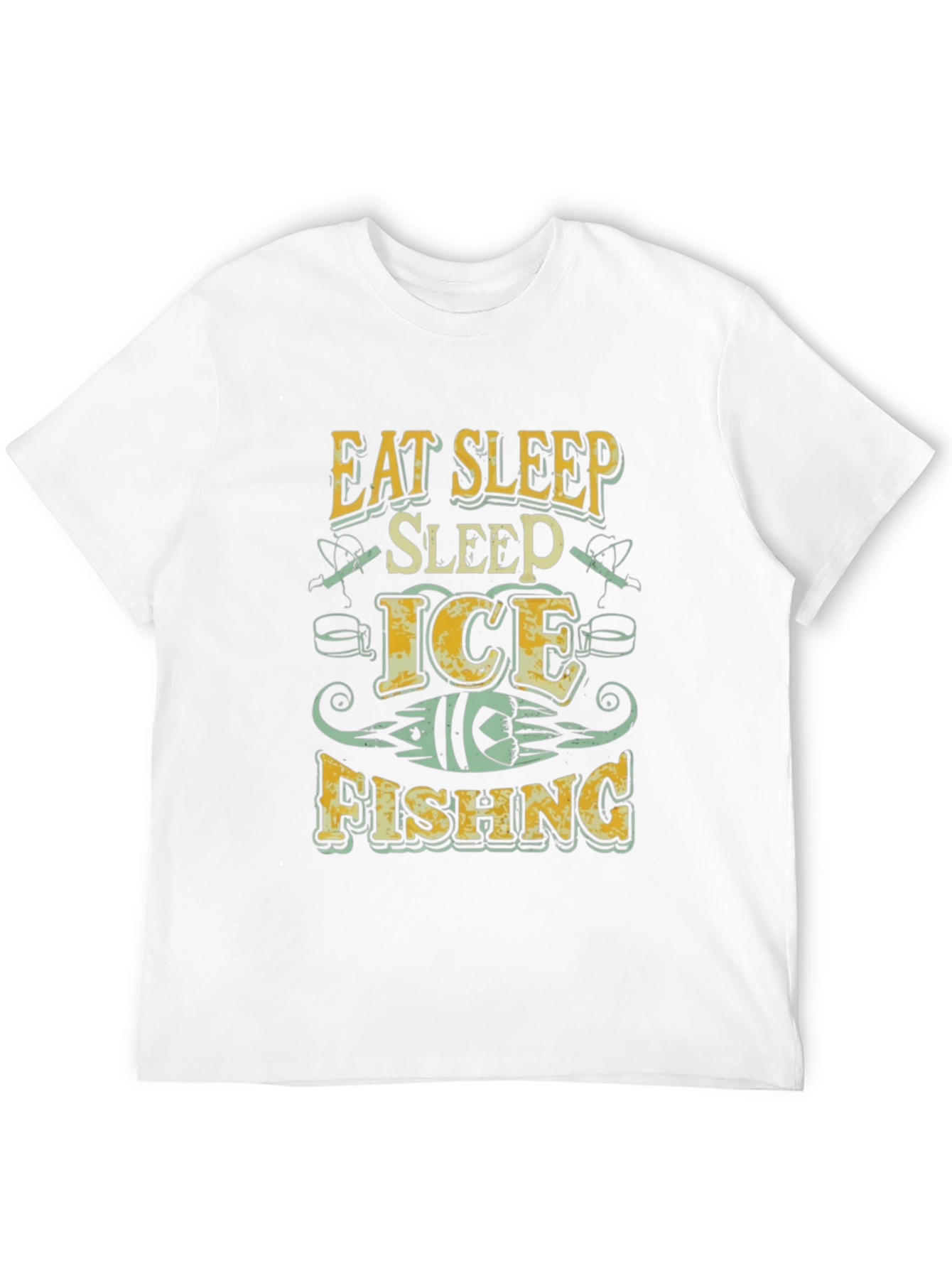 Eat Sleep Ice Fishing Black T-Shirt